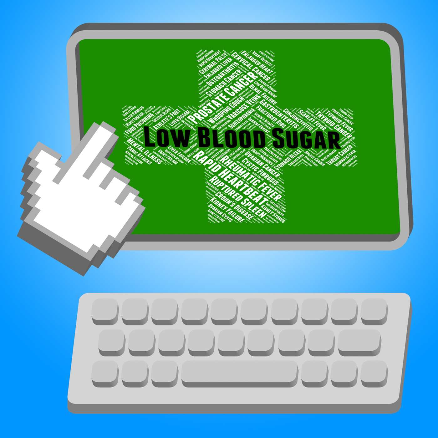 Low blood sugar means poor health and afflictions photo