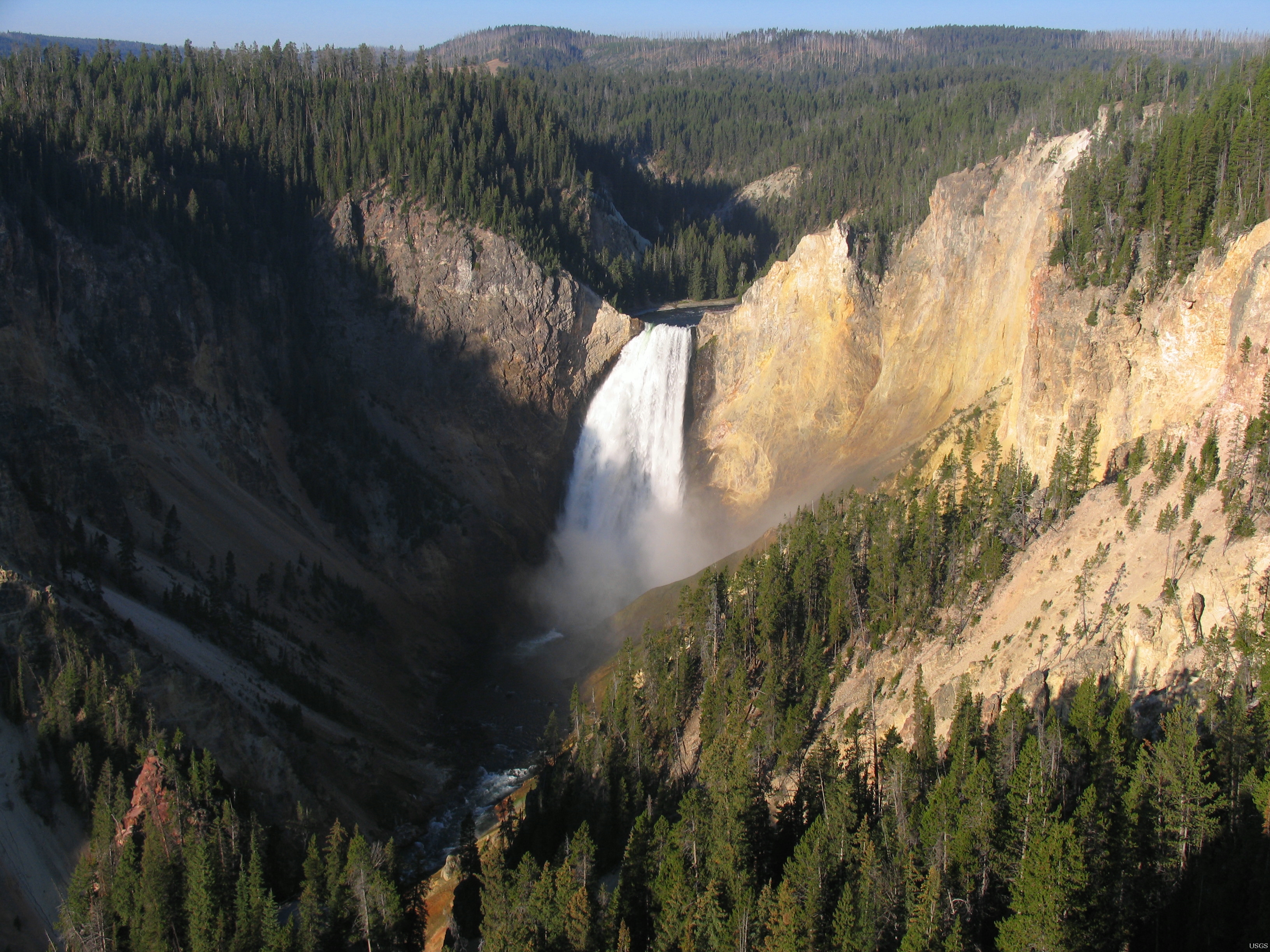 Lower falls of the yellowstone river, yellowstone national park, wyoming photo