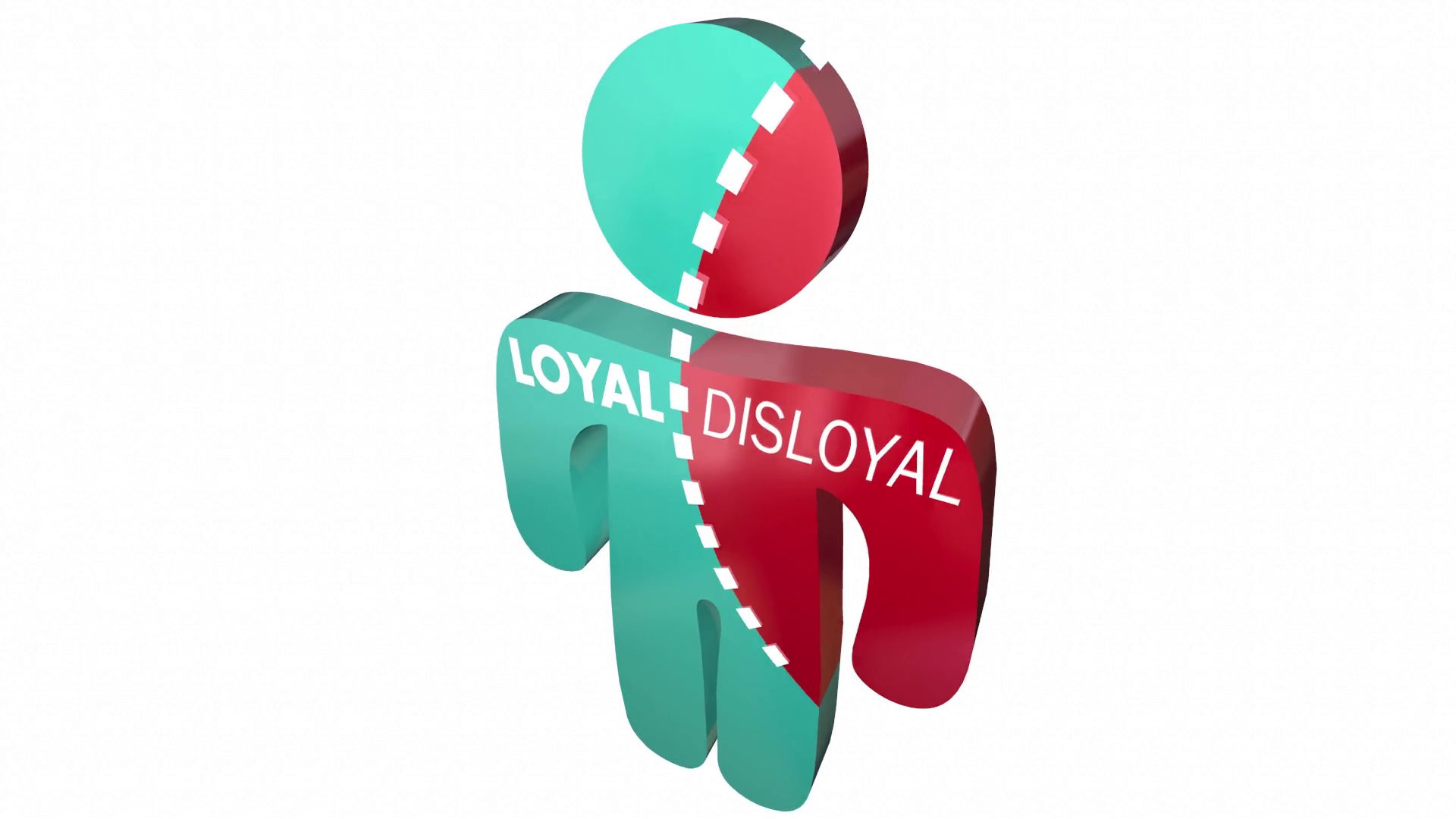 Loyal Vs Unloyal Faithful Person Straying 3d Animation Motion ...