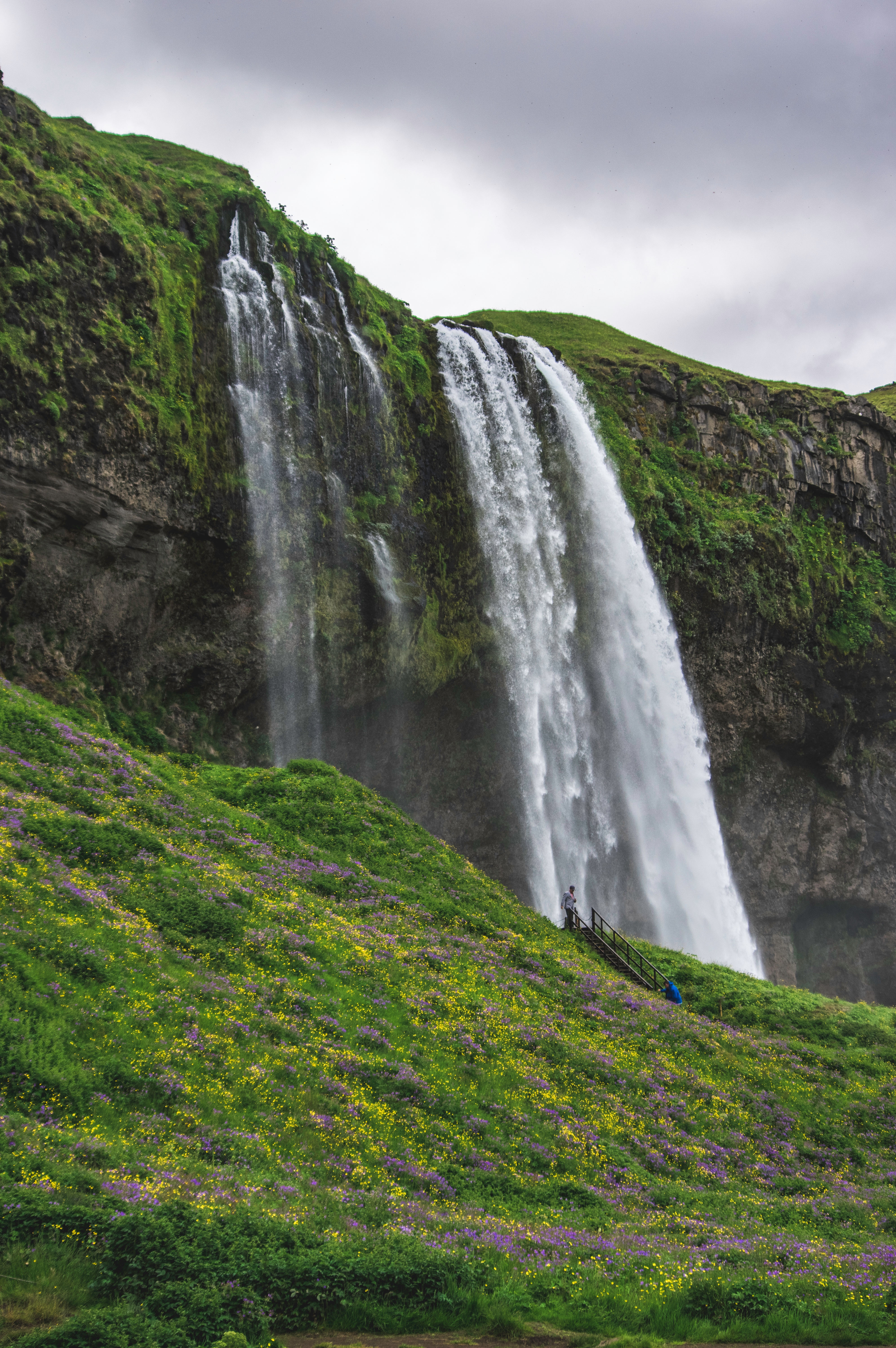 Lush Waterfall, Fall, Iceland, Lush, Shower, HQ Photo
