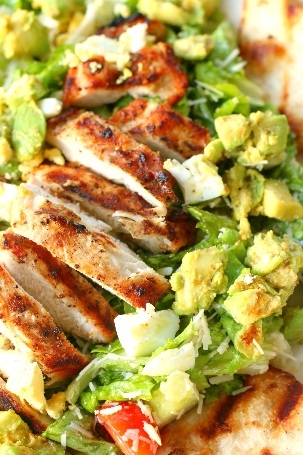 Avocado Chicken Caesar Salad - The Cozy Cook