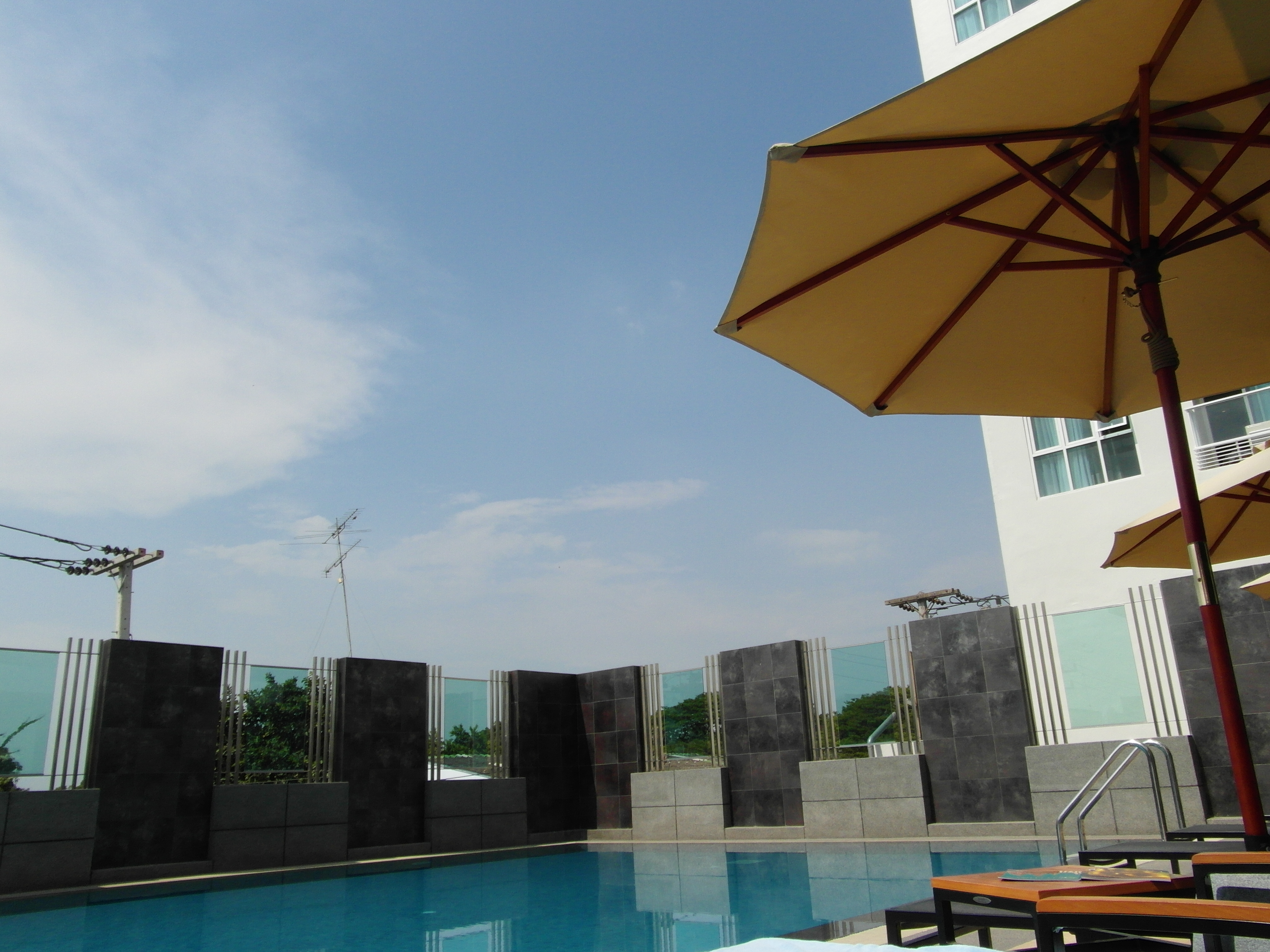 Luxury hotel swimming pool photo