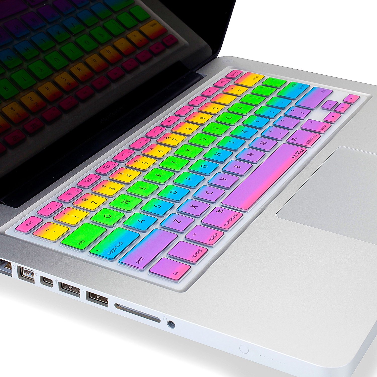 Amazon.com: Kuzy Rainbow Keyboard Cover Silicone Skin for MacBook ...