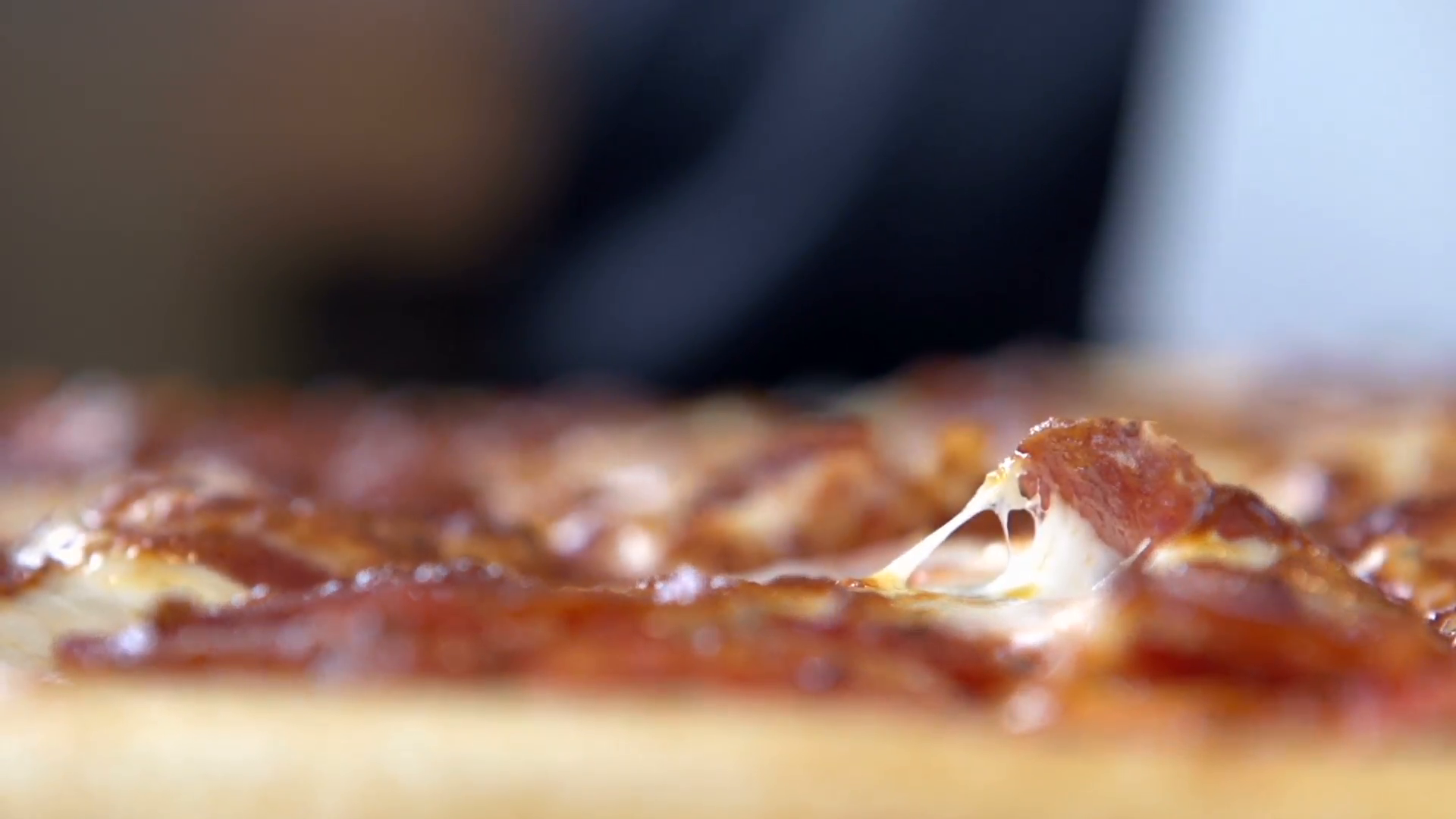 Pepperoni pizza macro rack focus Stock Video Footage - VideoBlocks