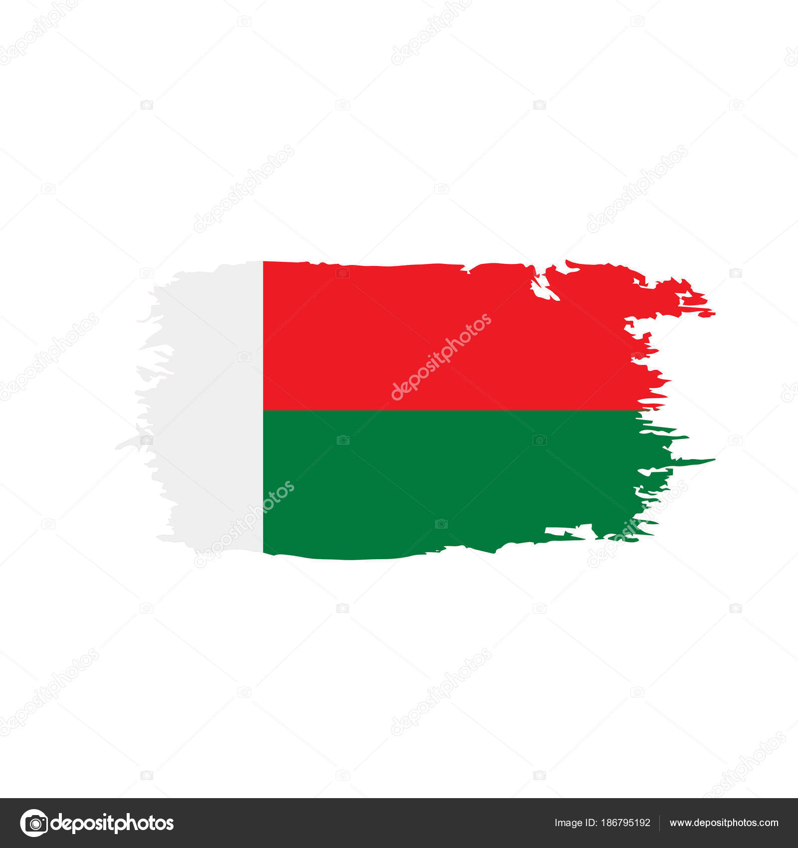 Madagascar flag, vector illustration — Stock Vector © artbutenkov ...