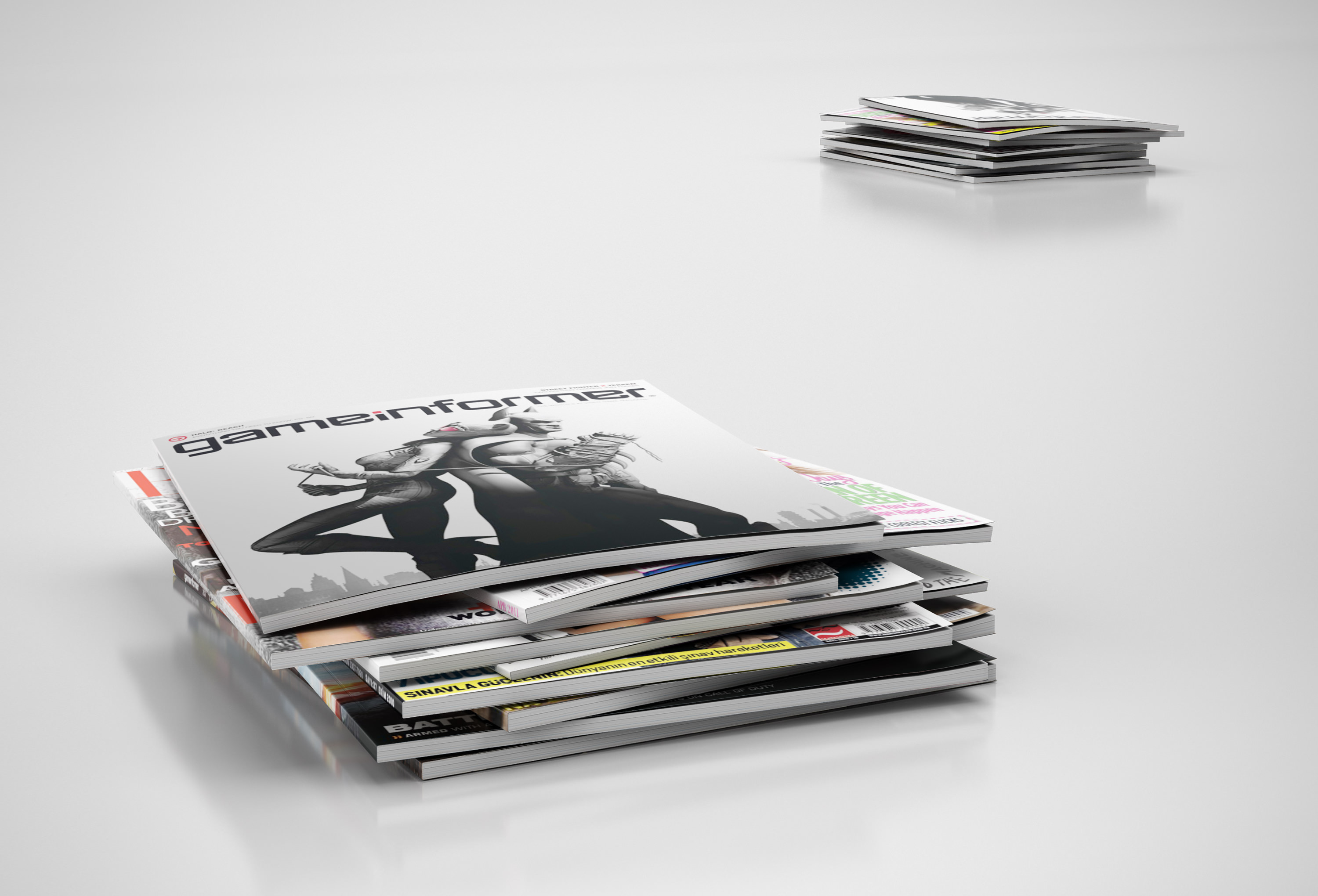 Magazines stack 3D model | CGTrader