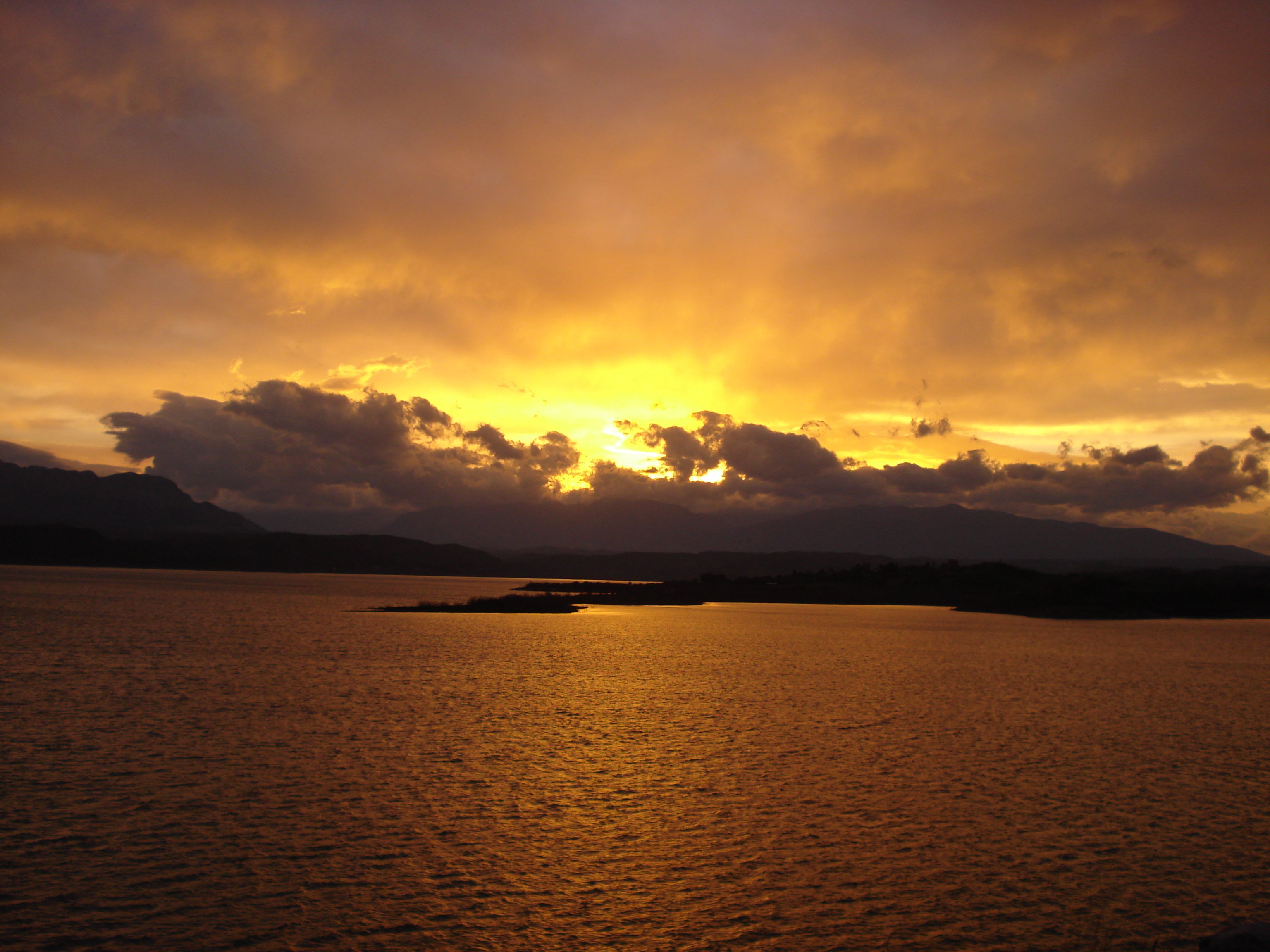 magic sunrise! artificial lake of Pineios river Amaliada Photo from ...