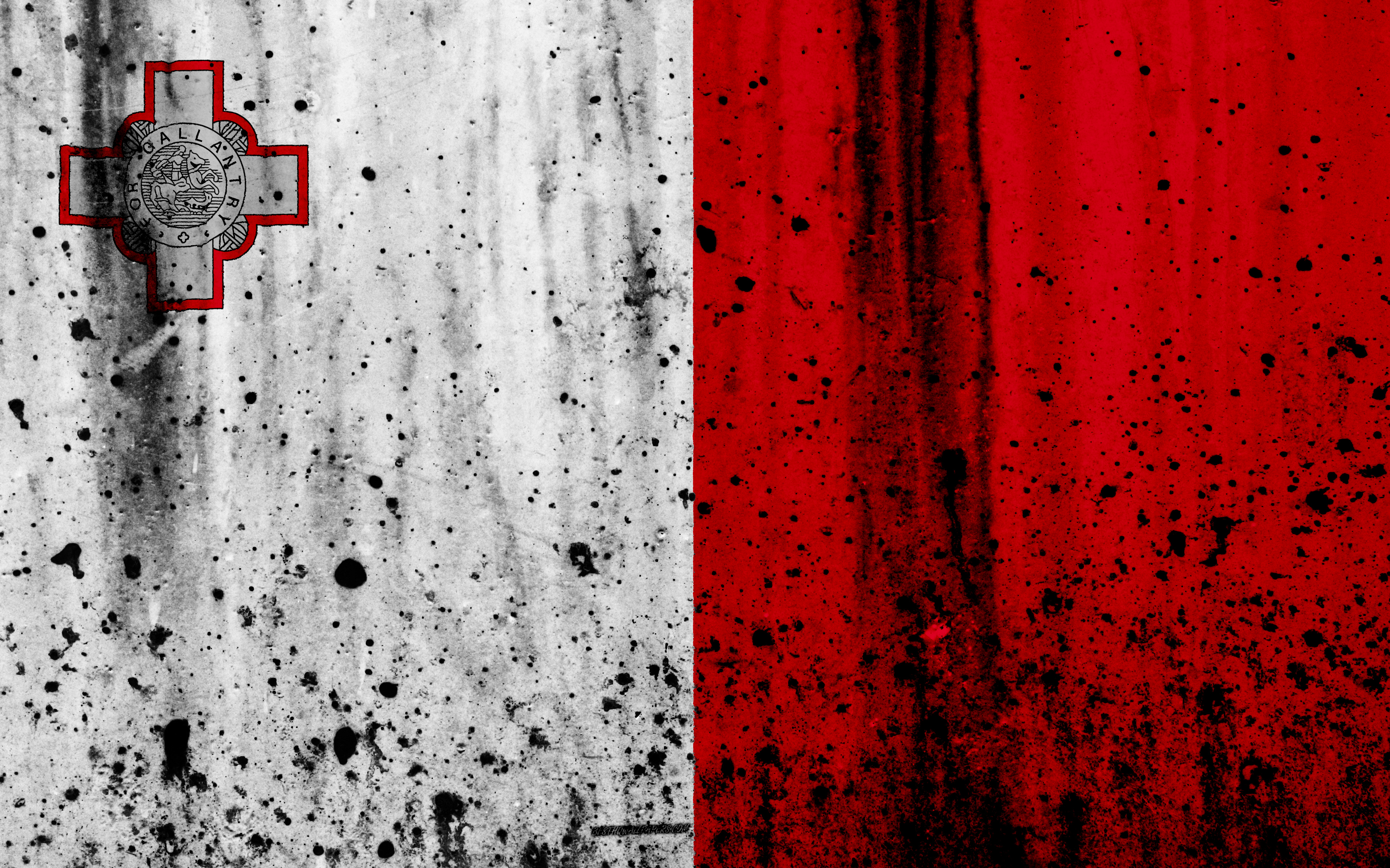 Download wallpapers Maltese flag, 4k, grunge, flag of Malta, Europe ...