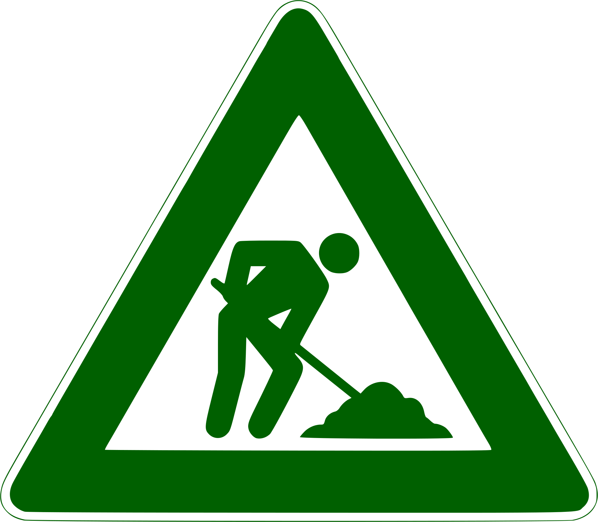 File:Men at work sign (green).svg - Wikimedia Commons
