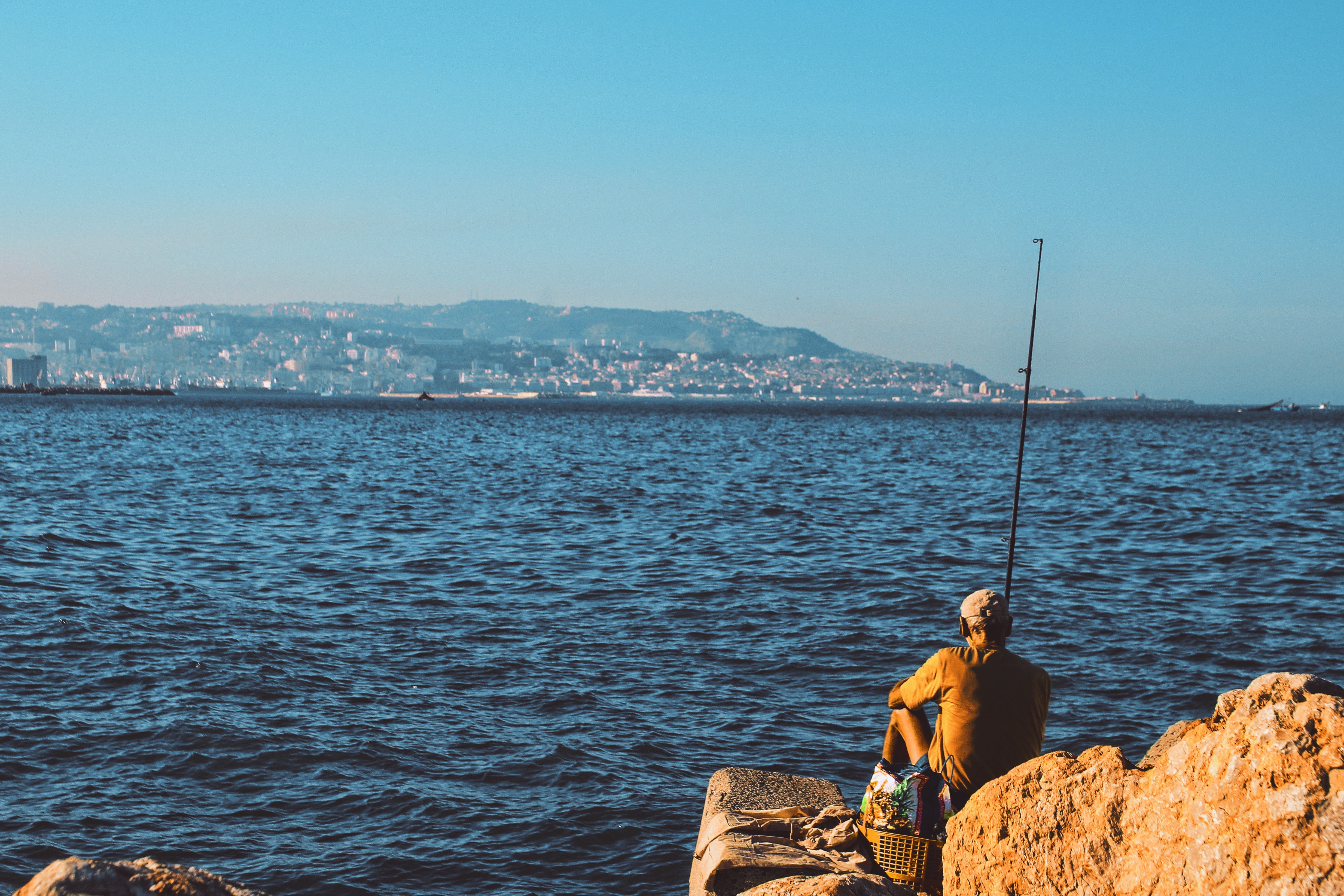 Man Fishing, Alone, Daylight, Fisherman, Fishing, HQ Photo