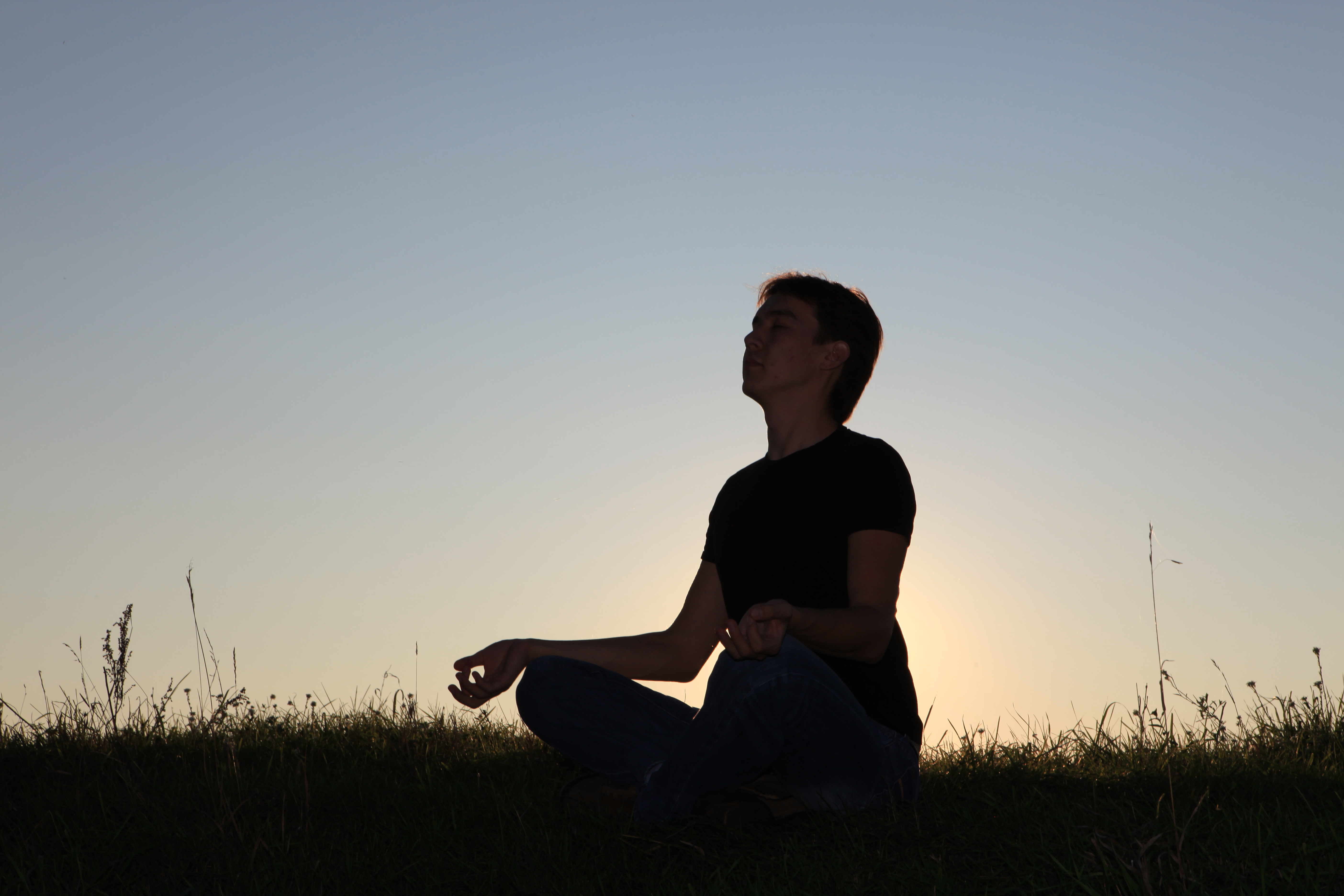 man in lotus pose, Summer, Practicing, Relax, Relaxation, HQ Photo