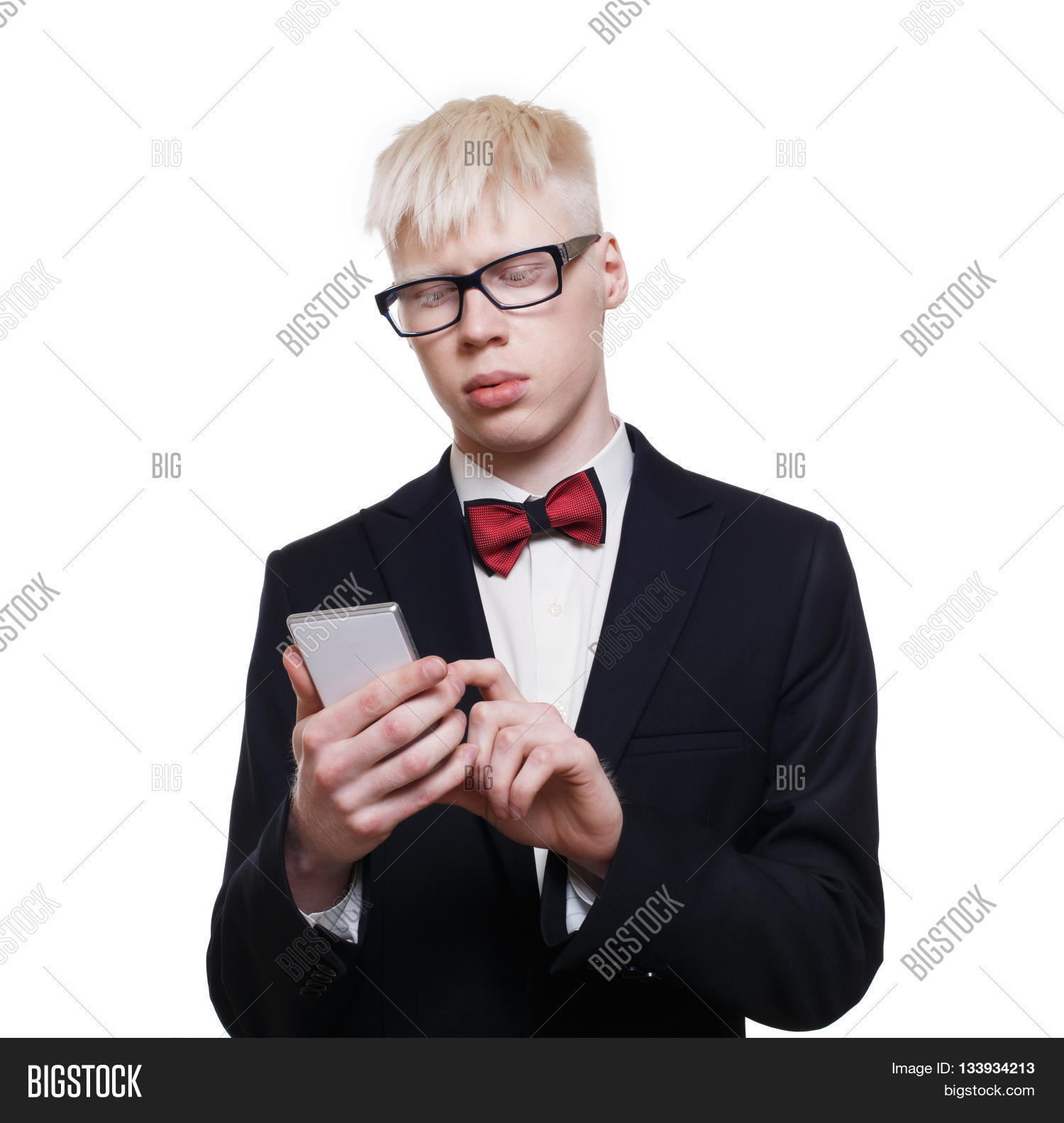 Albino Young Man Portrait Smart Image & Photo | Bigstock
