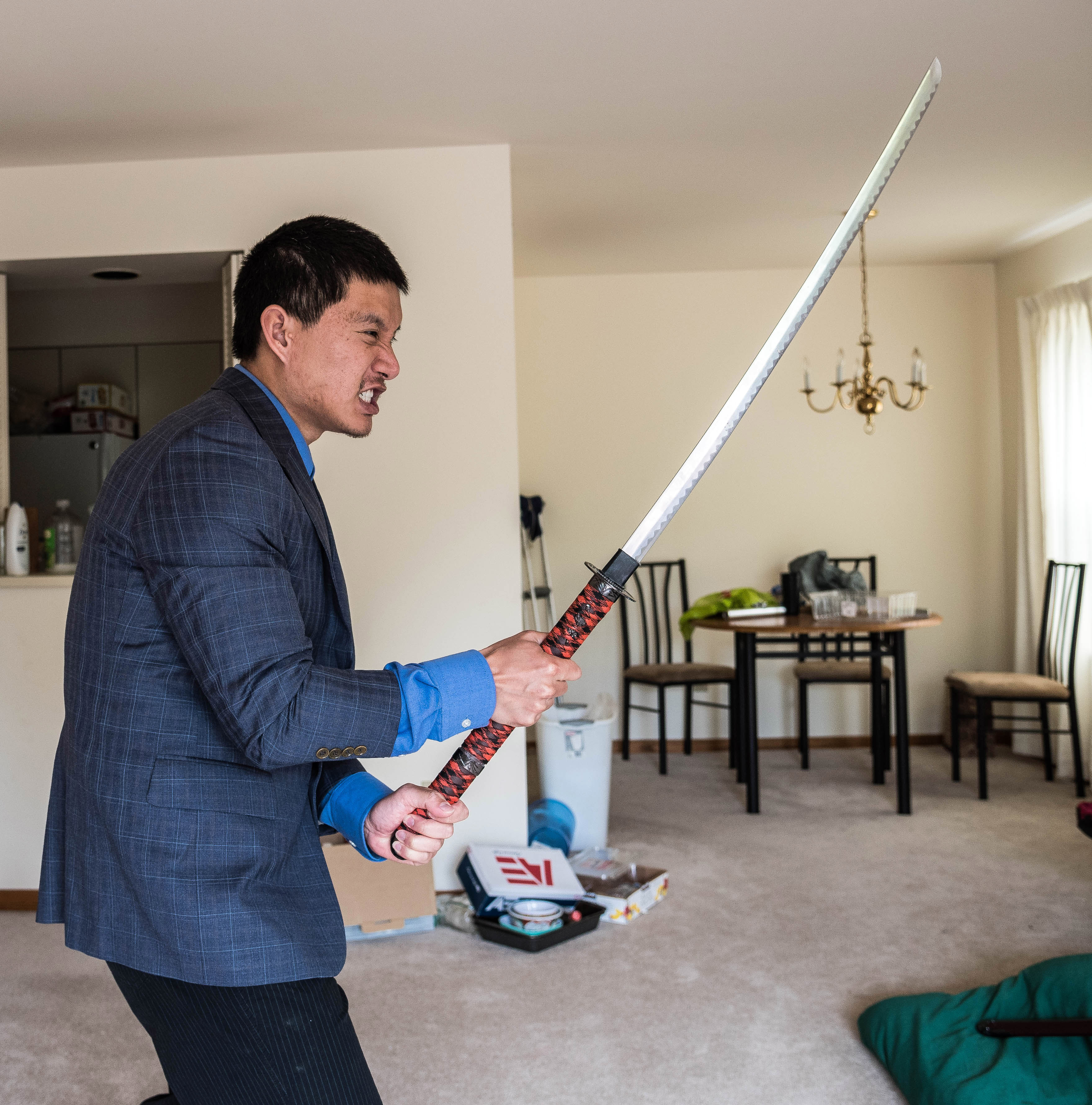 Asian man in suit about to slay an enemy image - Free stock photo ...