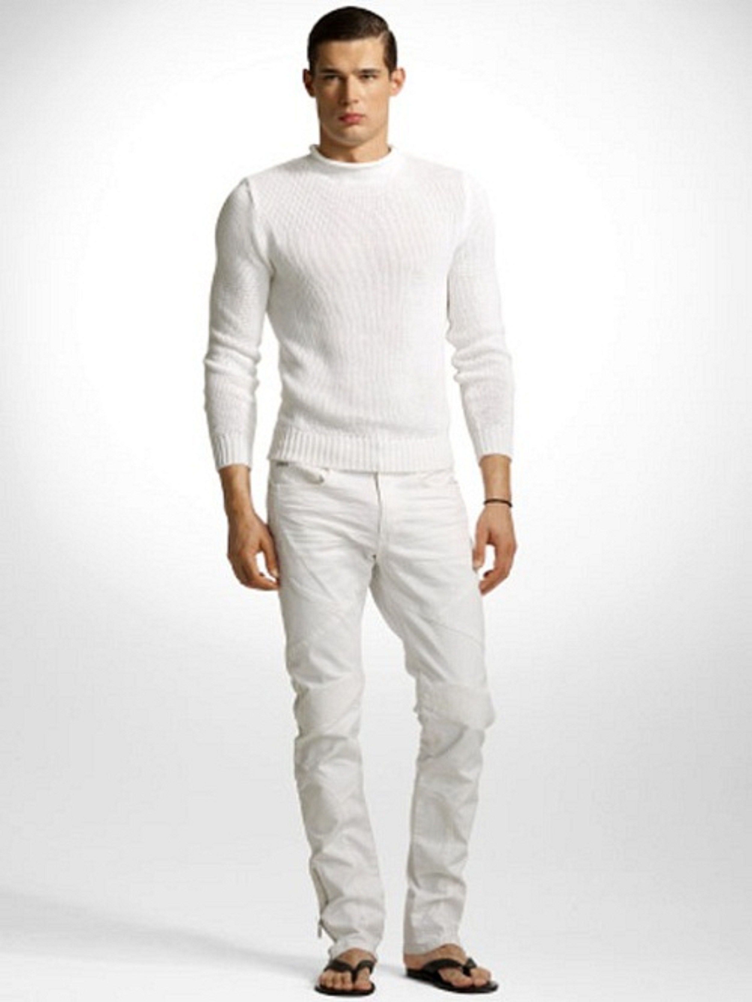 Men In White Jeans - Bod Jeans