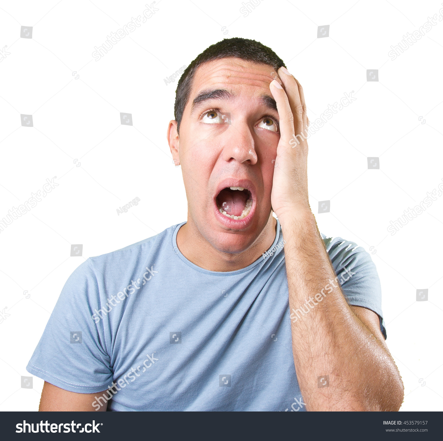 Shocked Young Man Looking Stock Photo 453579157 - Shutterstock