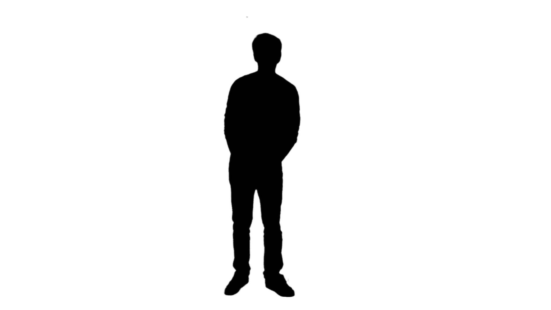 Stand alone posing man silhouette - 1080p Motion Background ...
