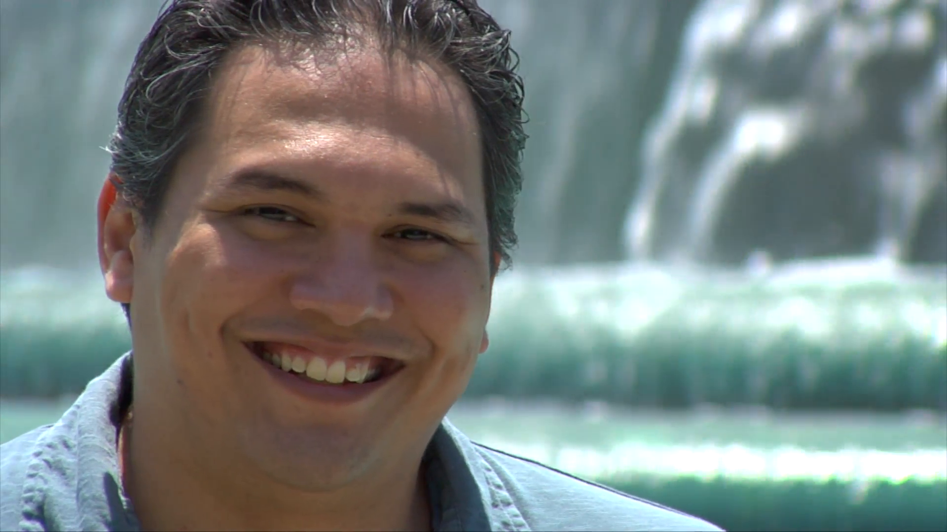 Happy latino man smiles for camera Stock Video Footage - Videoblocks