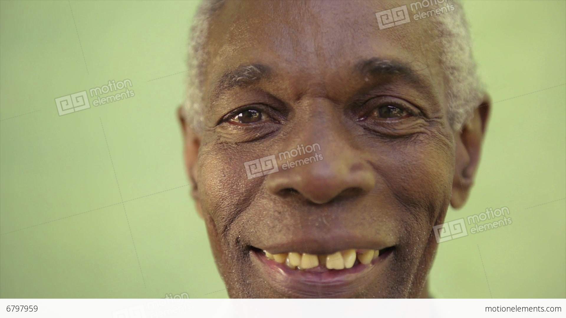 Happy Old Black Man Smiling And Looking At Camera Stock video ...