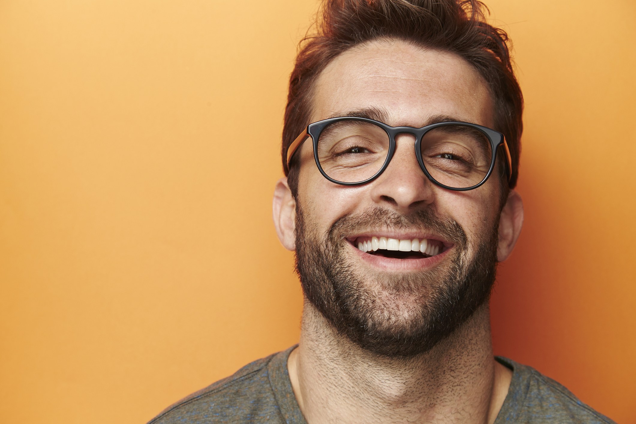 Man Wearing Eyeglasses. 