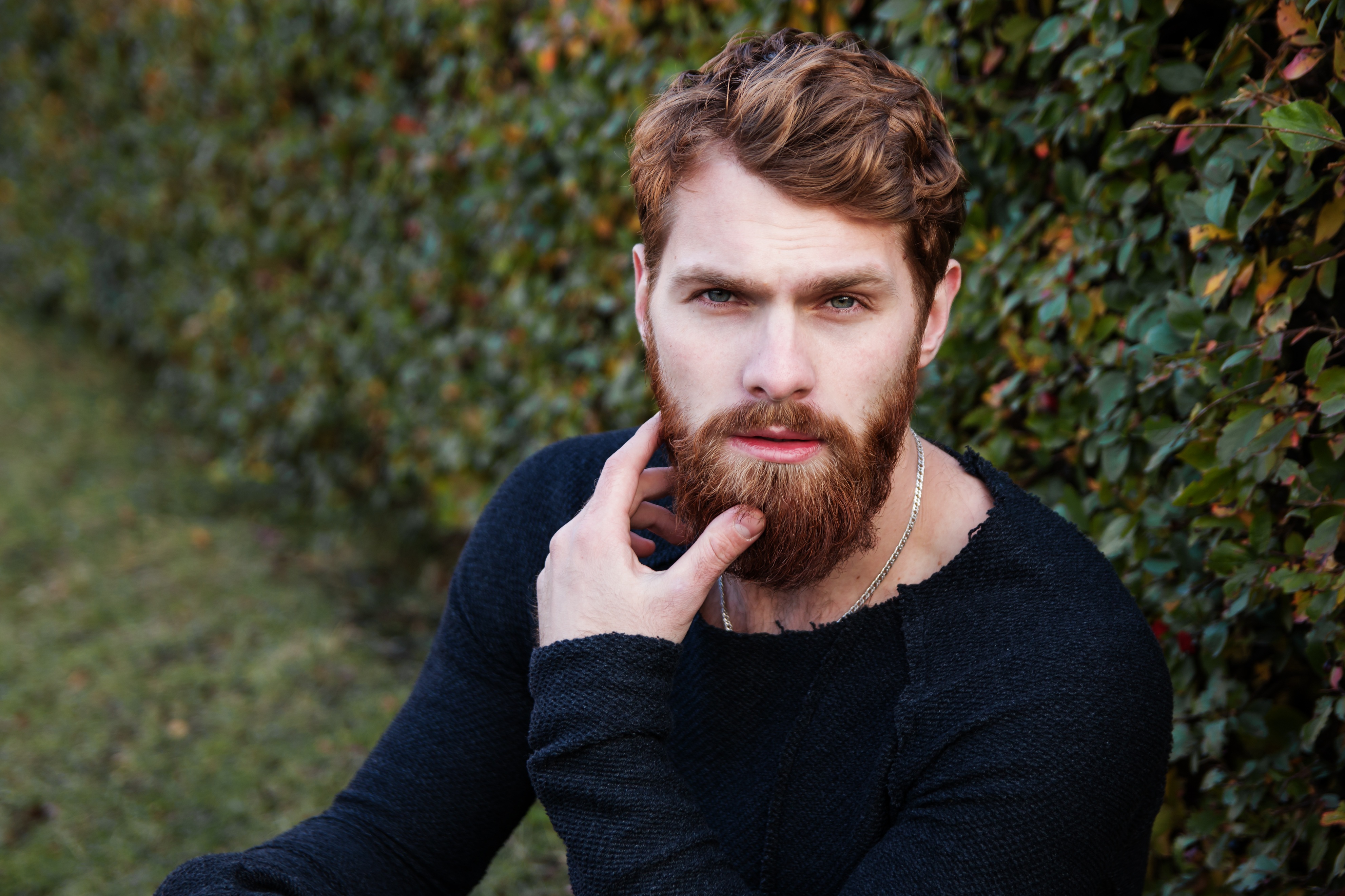 Man with beard posing photo