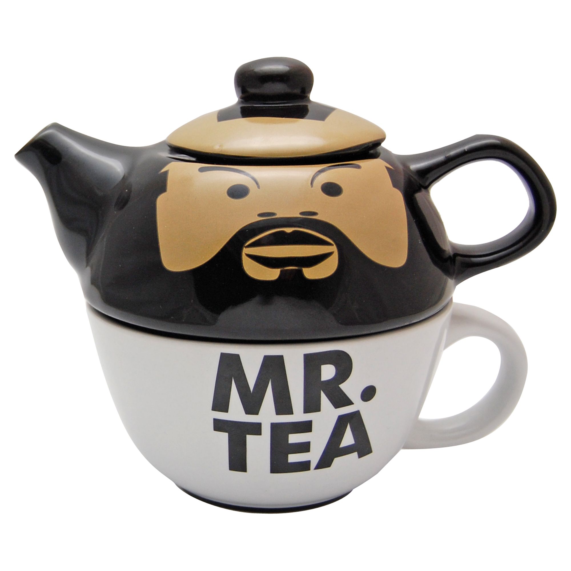 Mr T Lisenced Product Tea For One Teapot and Cup Set - Quirky gift ...