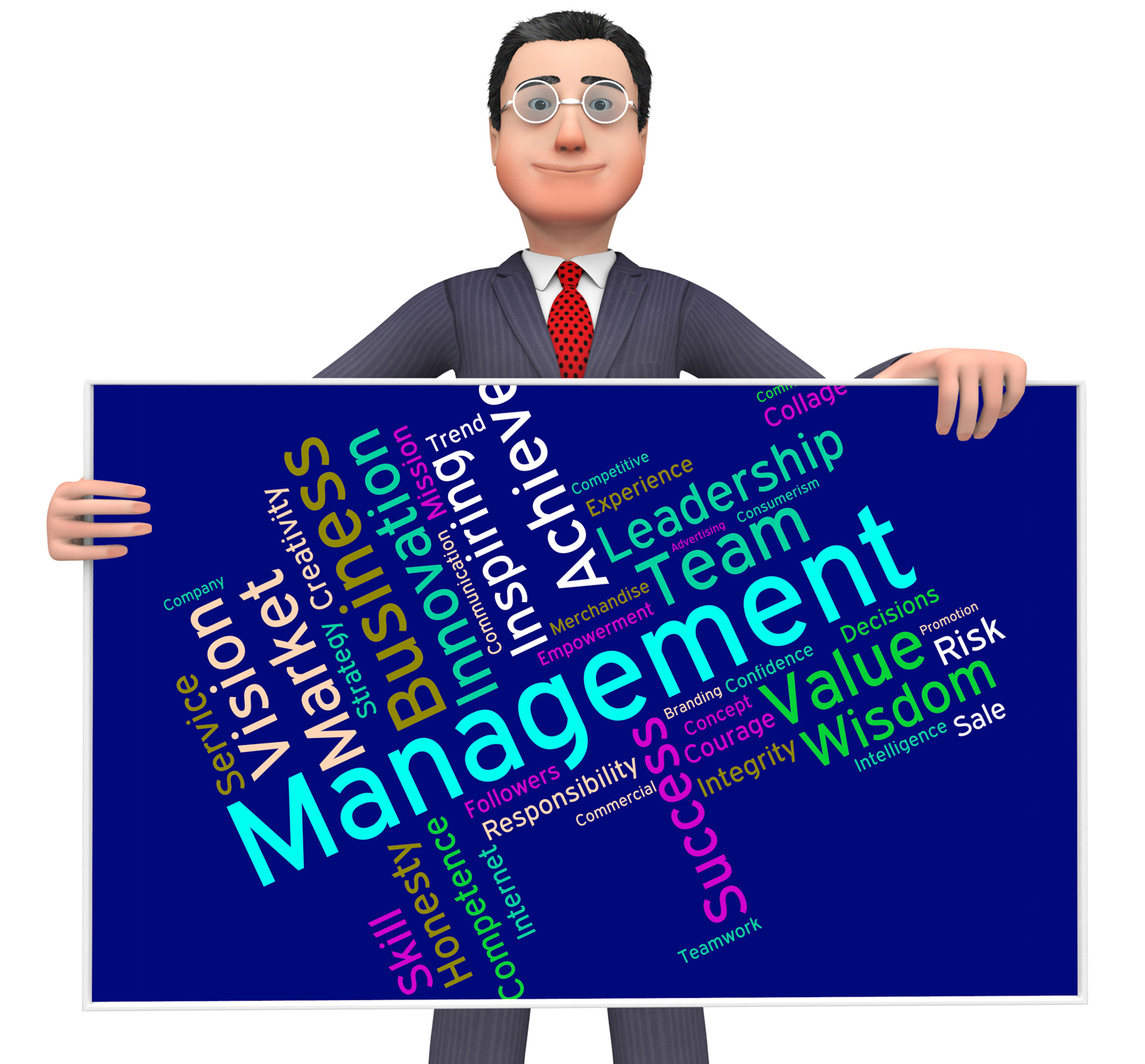 Management words represents boss company and wordcloud photo