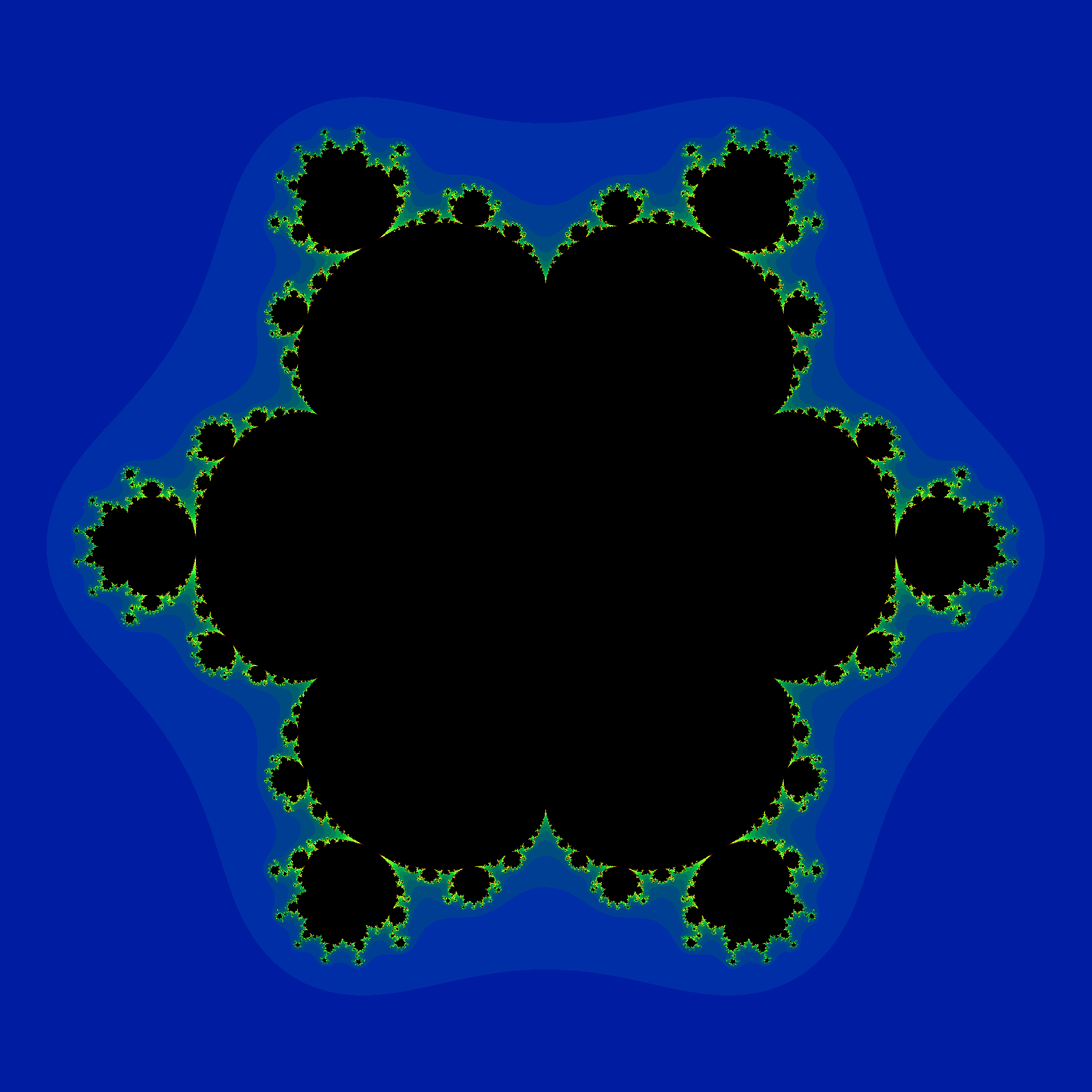 Higher-power 'z^n' counterparts of the Julia and Mandelbrot Set fractals