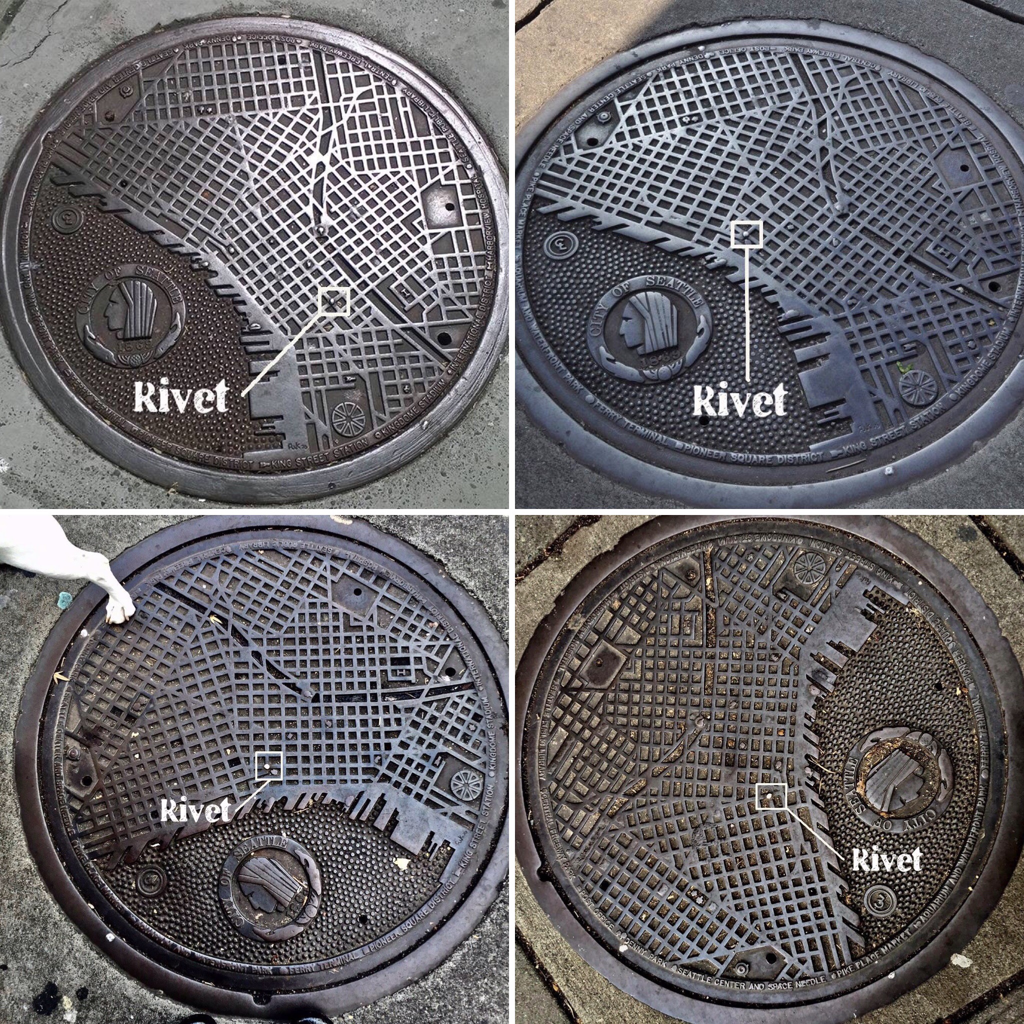 Relief maps of Seattle on manhole covers - Album on Imgur
