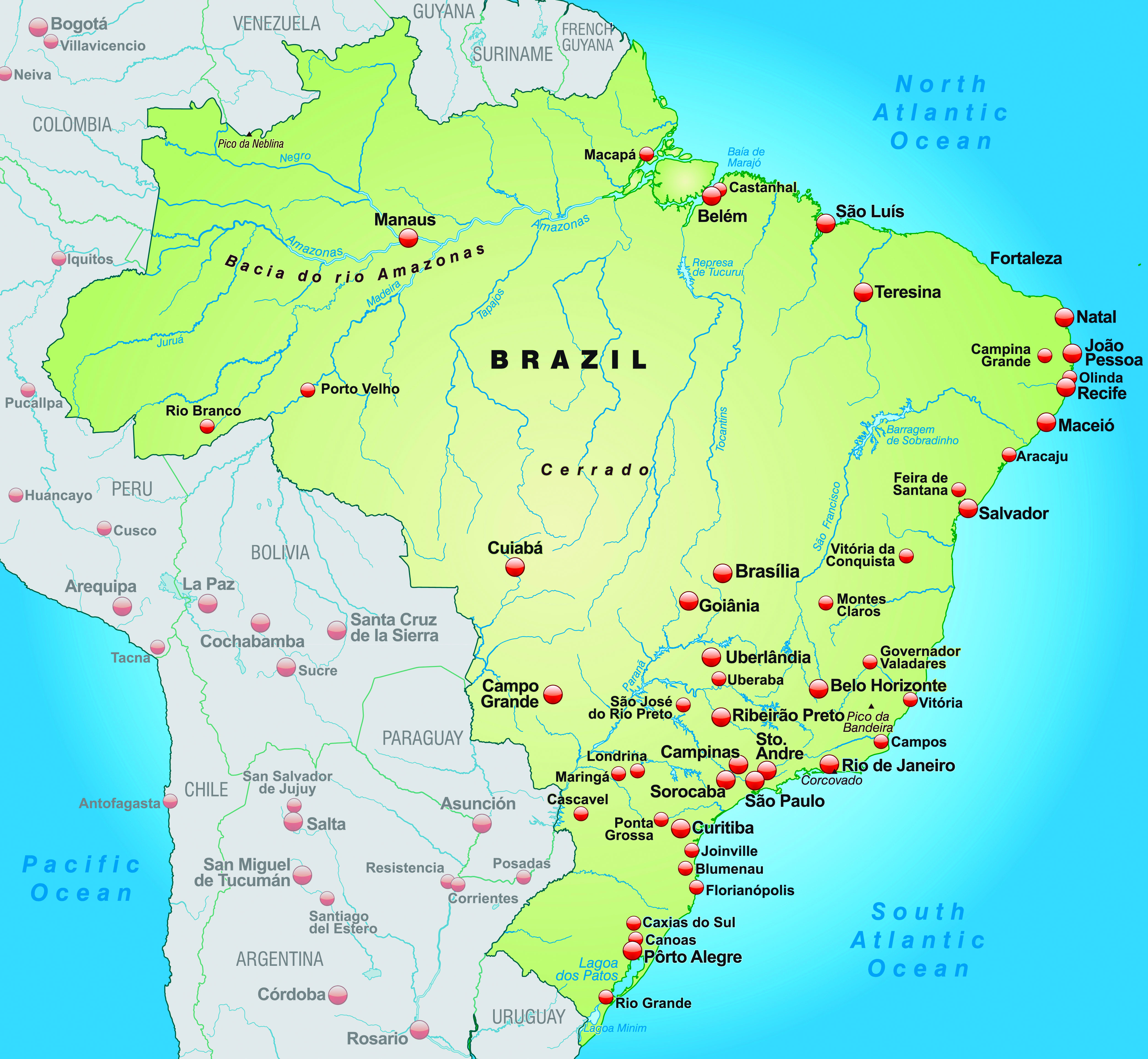 Map Of Brazil 3 