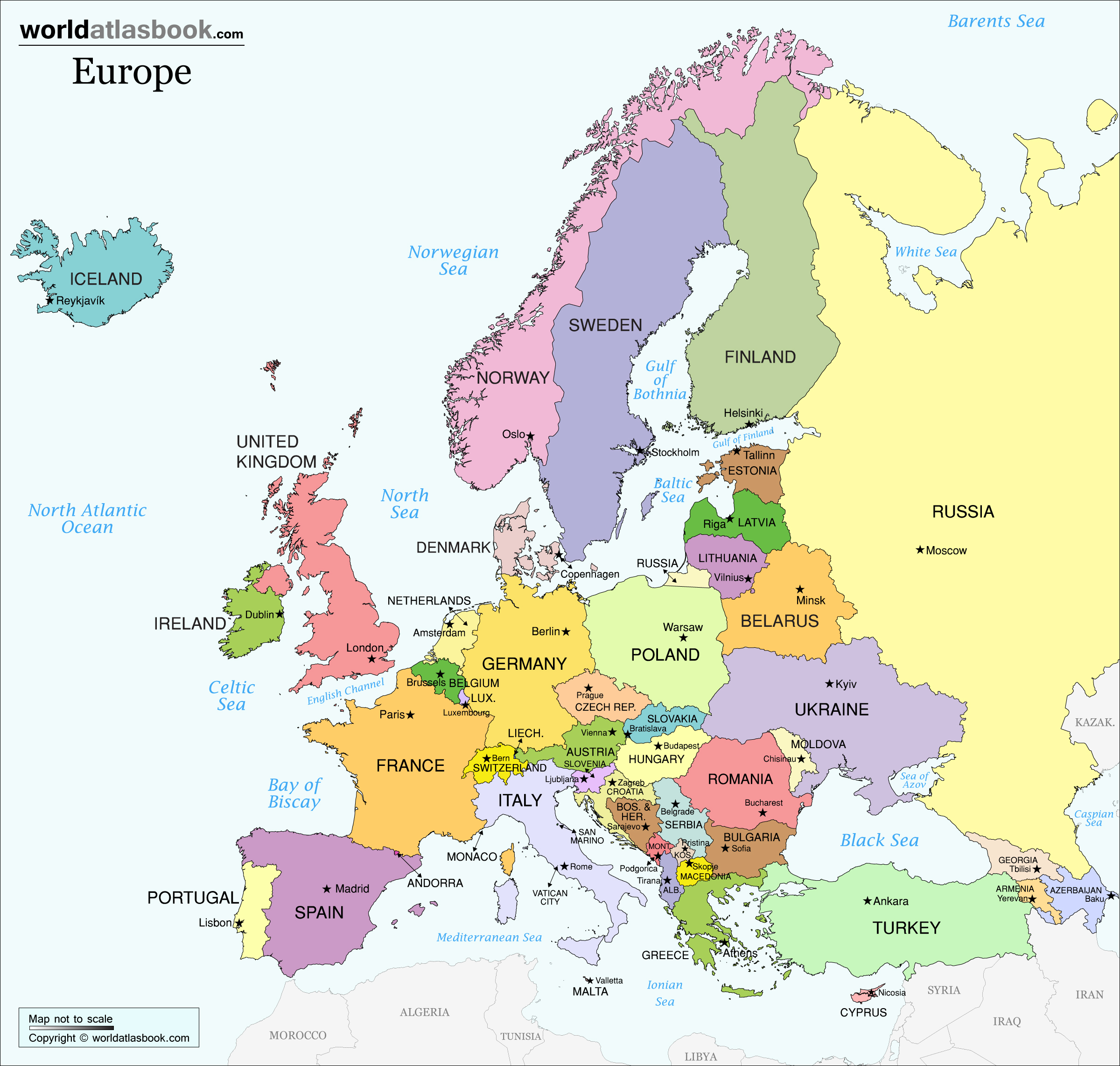 europe map hd with countries