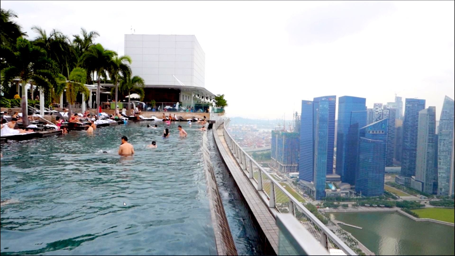 Singapore SkyPark Pool - Sands Marina Bay Hotel - 57th Floor - YouTube