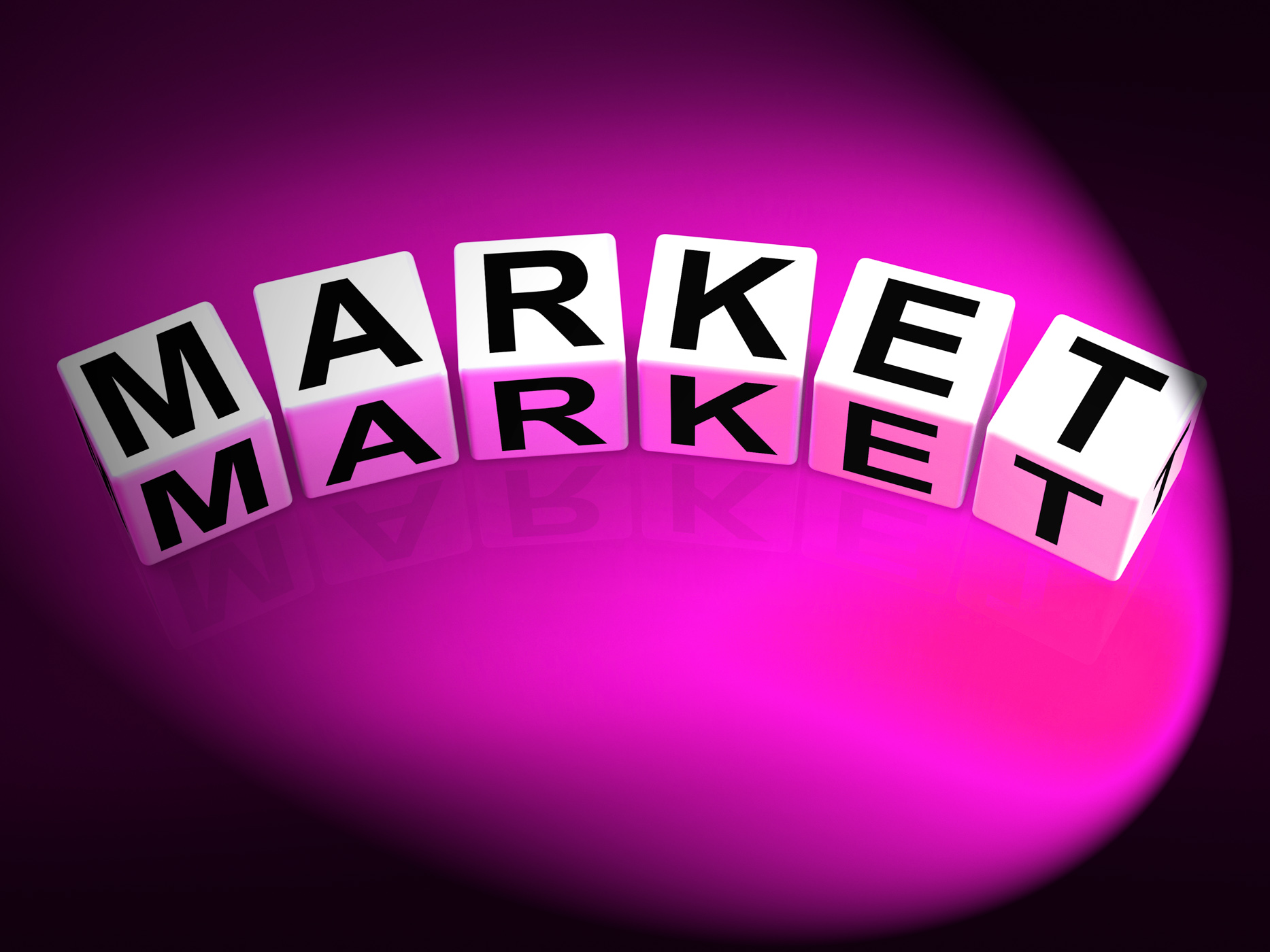 Market dice indicate retail promotions or forex trading photo