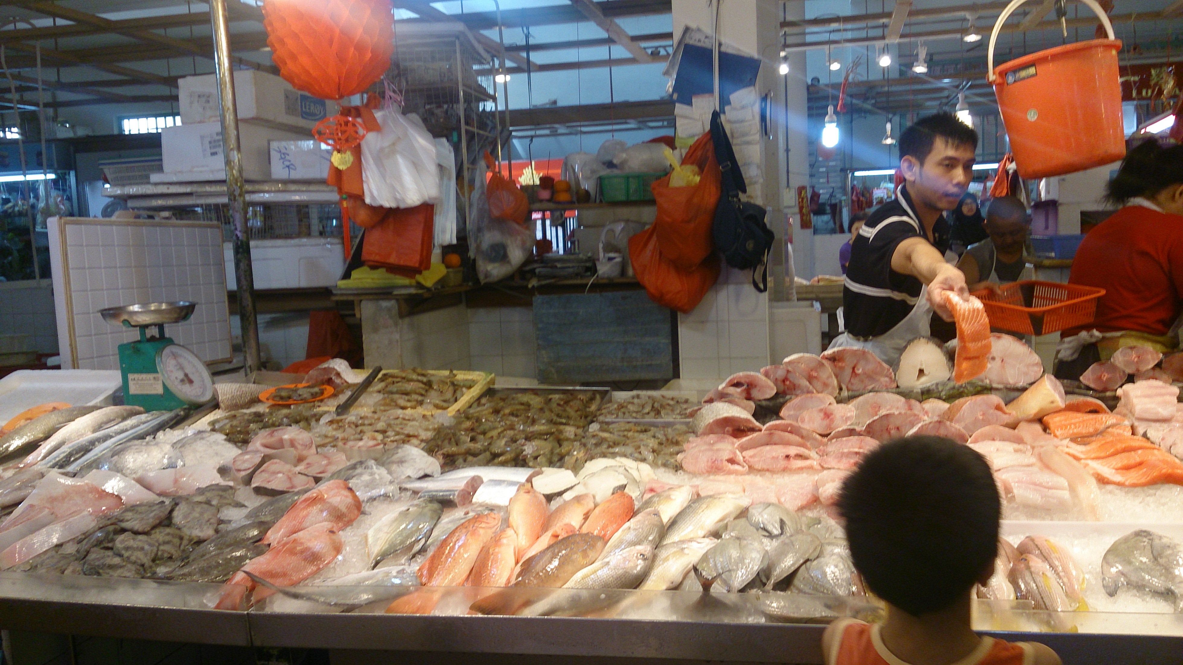 Market fish stall photo