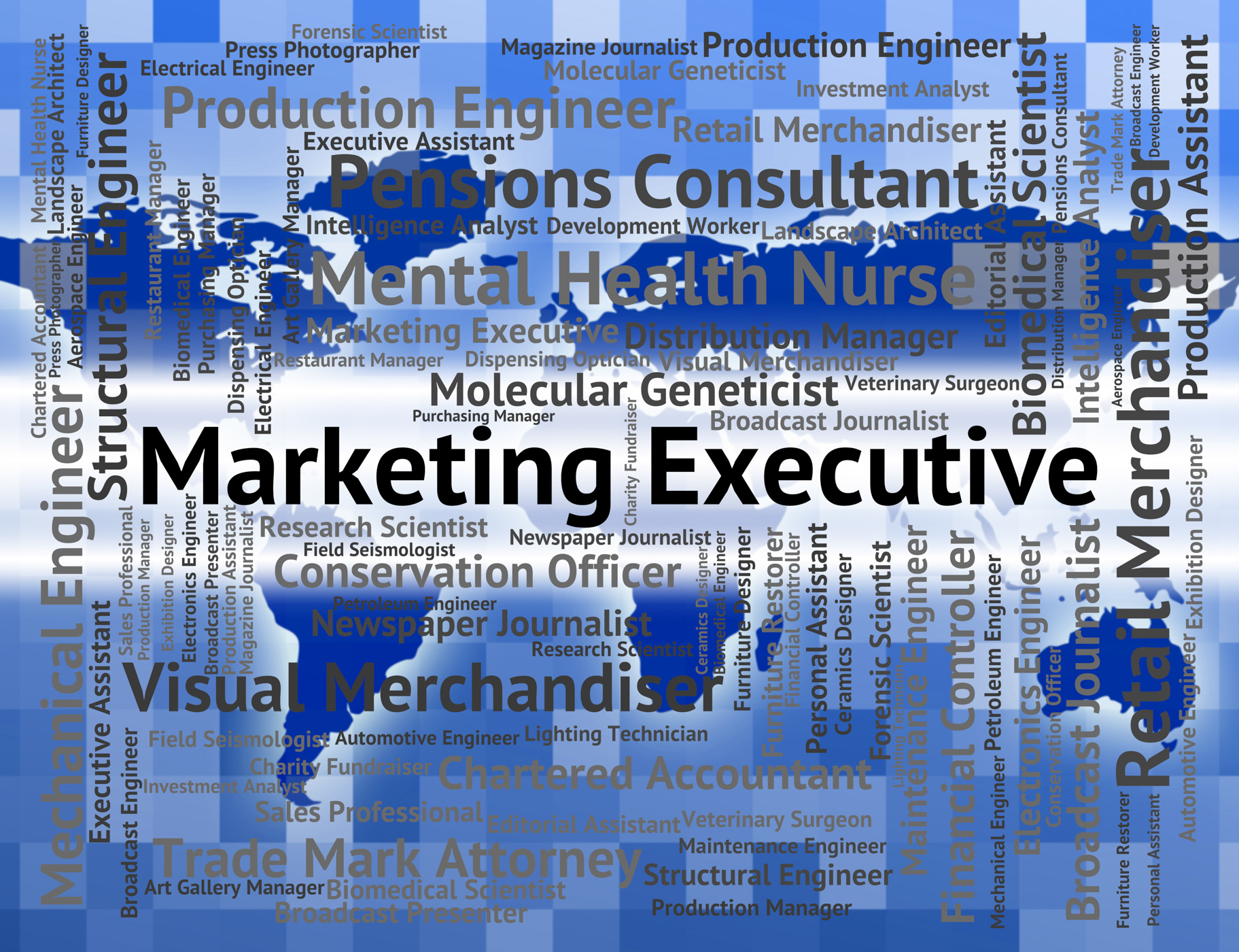 Marketing executive shows senior manager and advertising photo