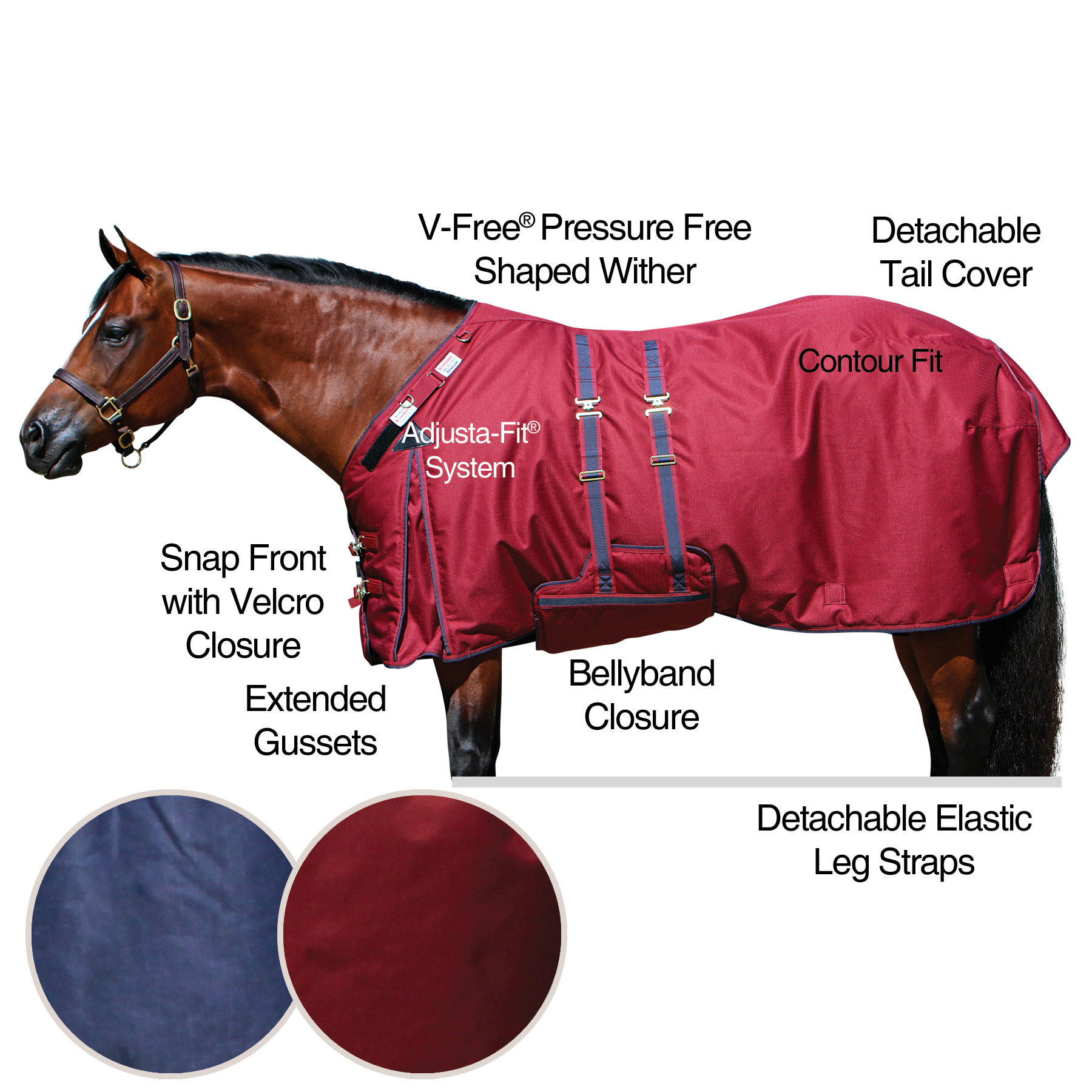 StormShield® V-Free® New Briton Bellyband Turnout Blanket in Fitted ...