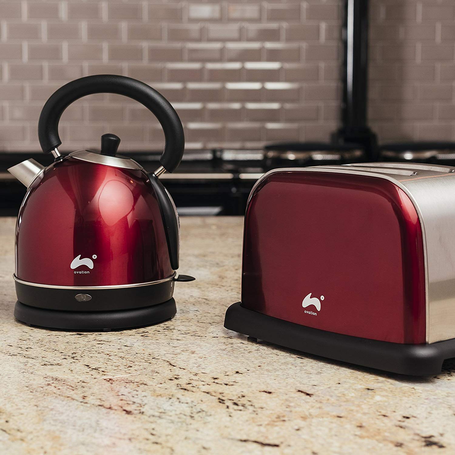 Ovation Red Classic Breakfast Set - 2200W Dome Kettle with 1.8L ...