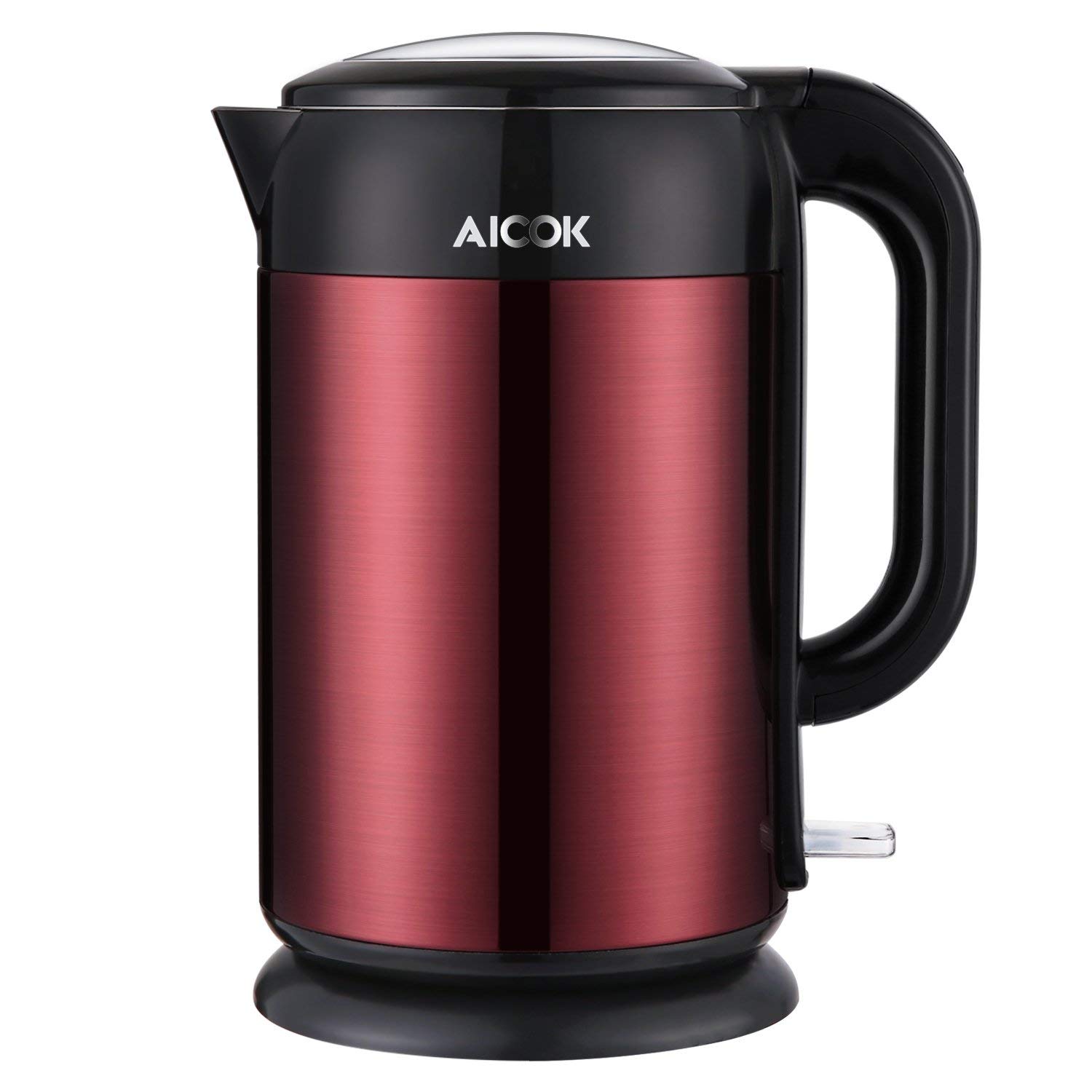 Aicok Electric Kettle, Double Wall Stainless Steel, Fast and Safe ...