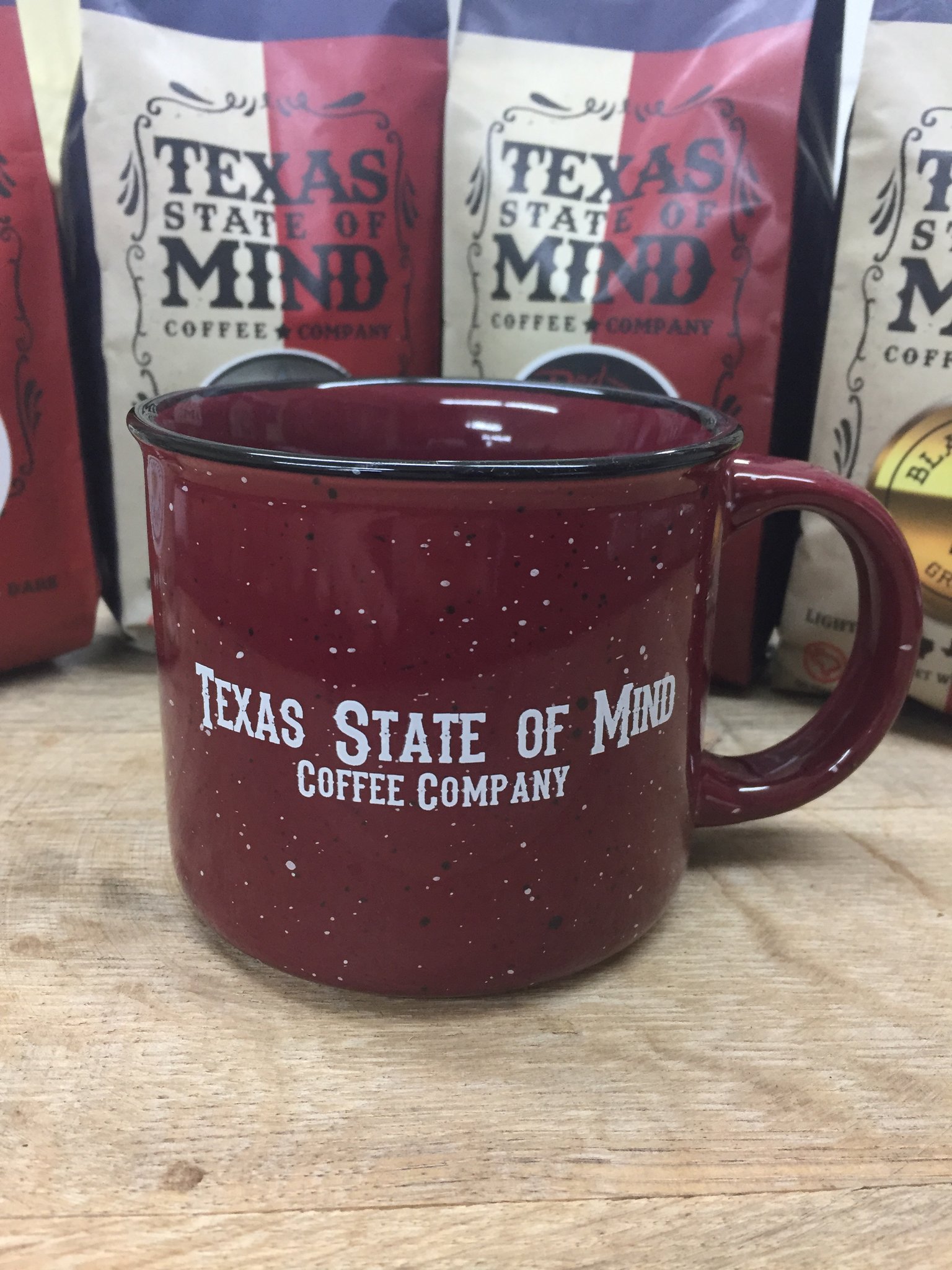 Texas Campfire Mug - Maroon – Texas State of Mind Coffee Company