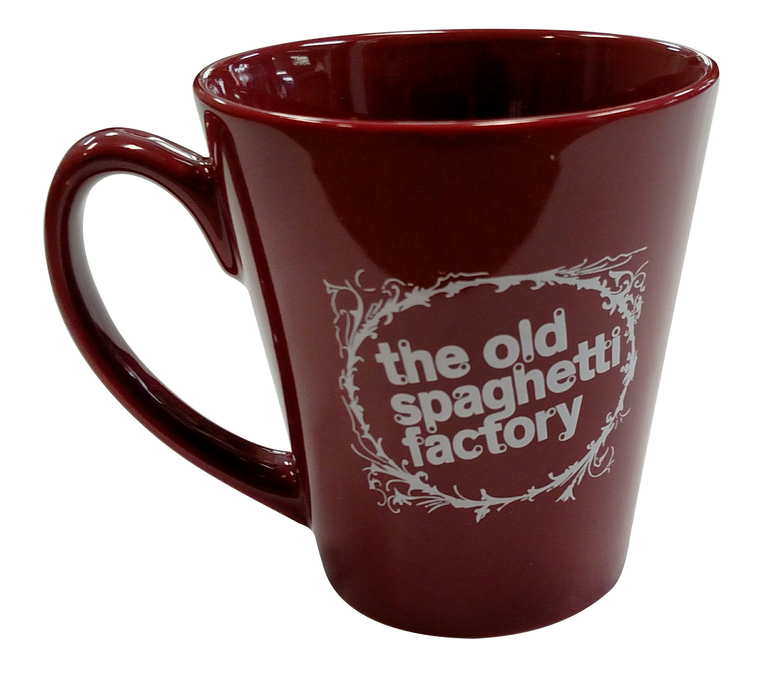 OSF 12oz Maroon Red Latte Coffee Mug – Old Spaghetti Factory Web Store