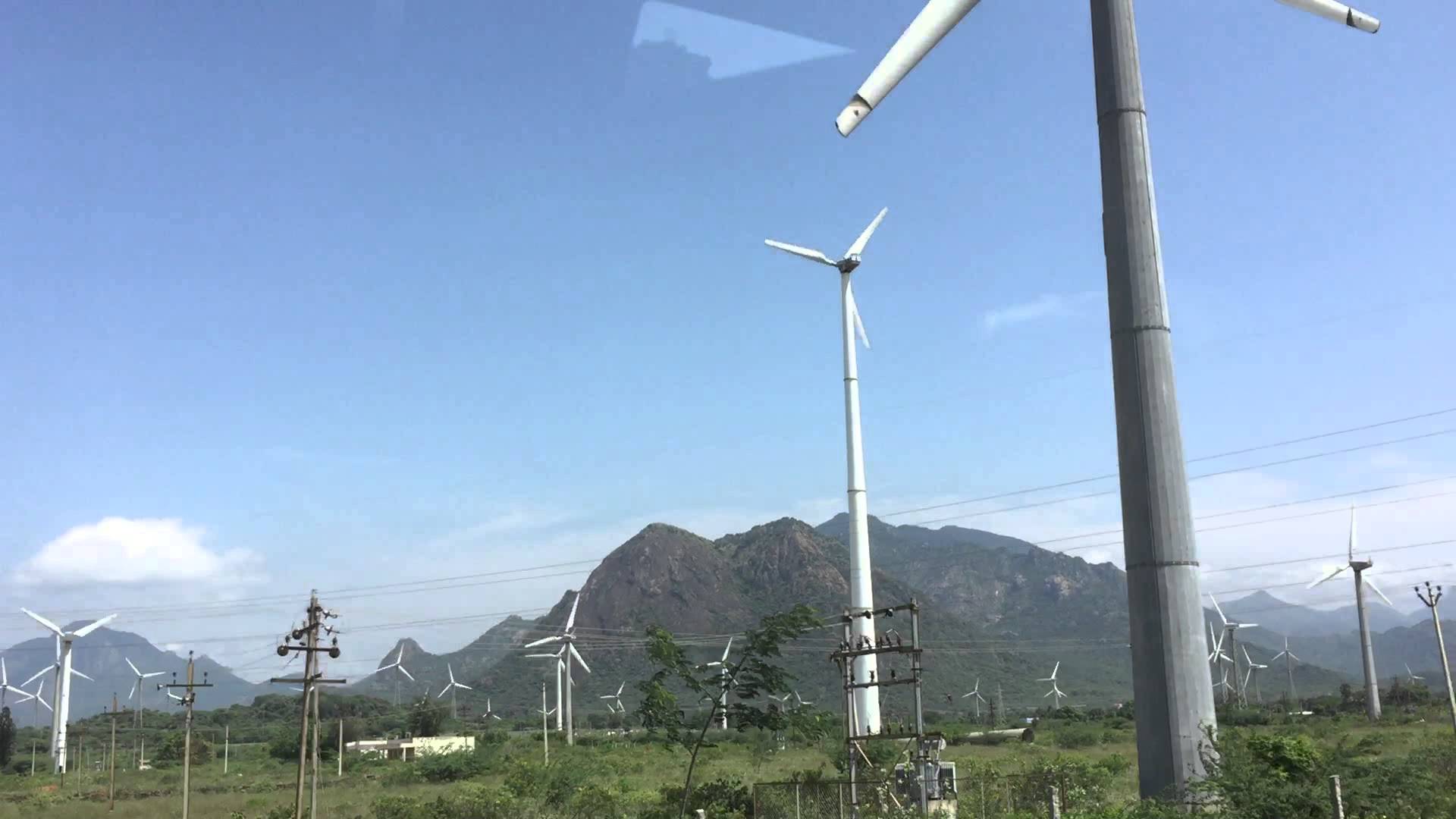 Maroon windmills photo