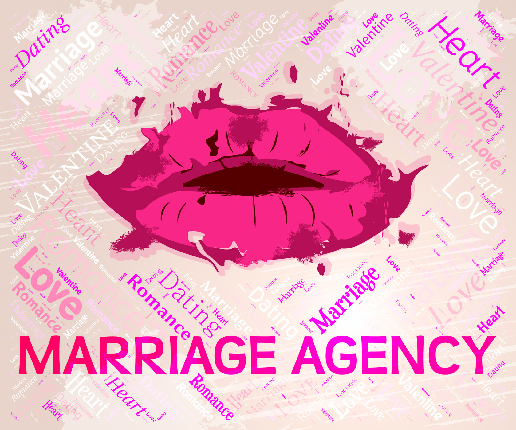 Marriage agency represents couple marital and matrimonial photo