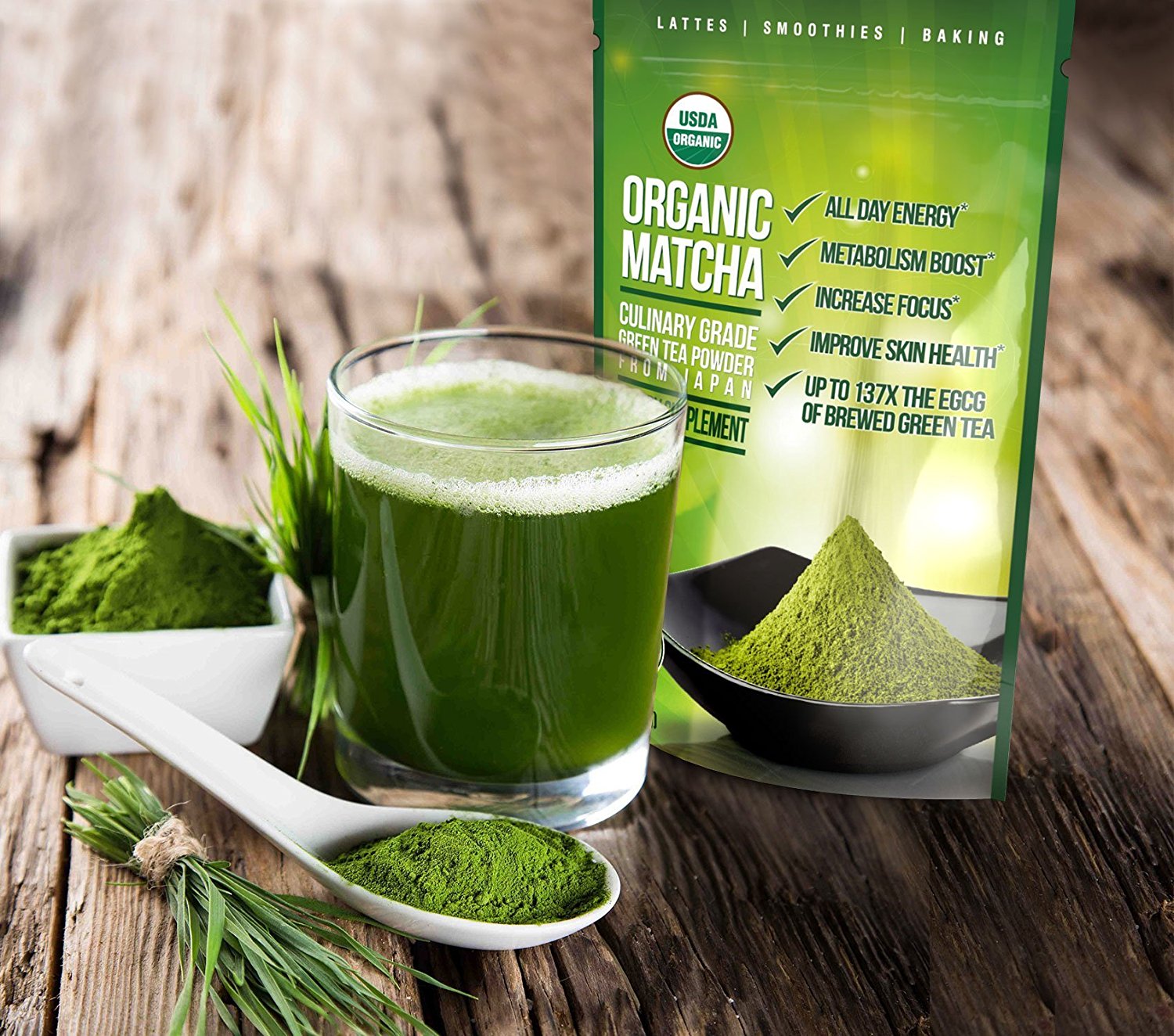 Amazon.com : Organic Matcha Green Tea Powder - Japanese Culinary ...