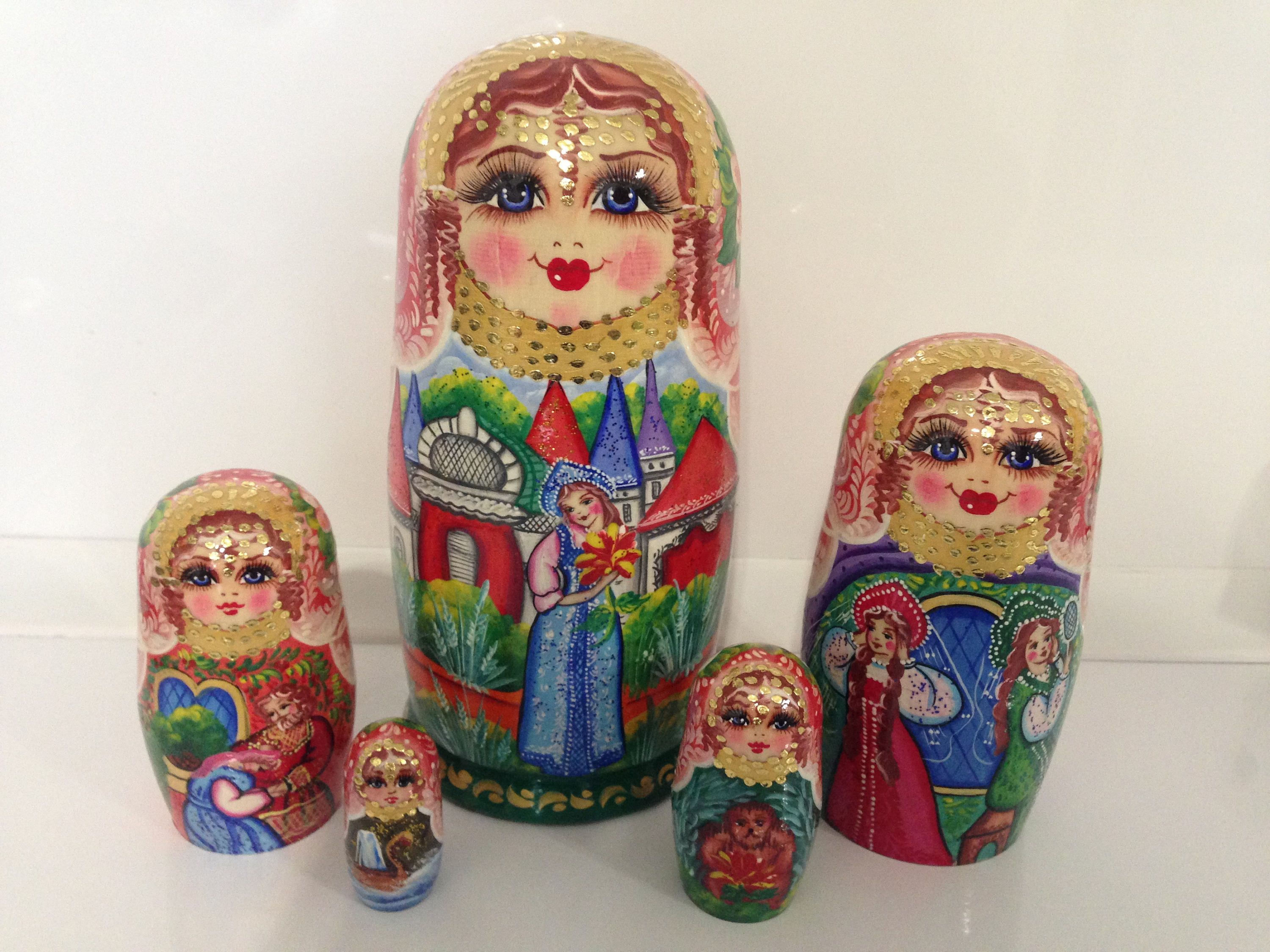 Matryoshka. Nesting doll. Traditional Russian Dolls. A fairy tale ...