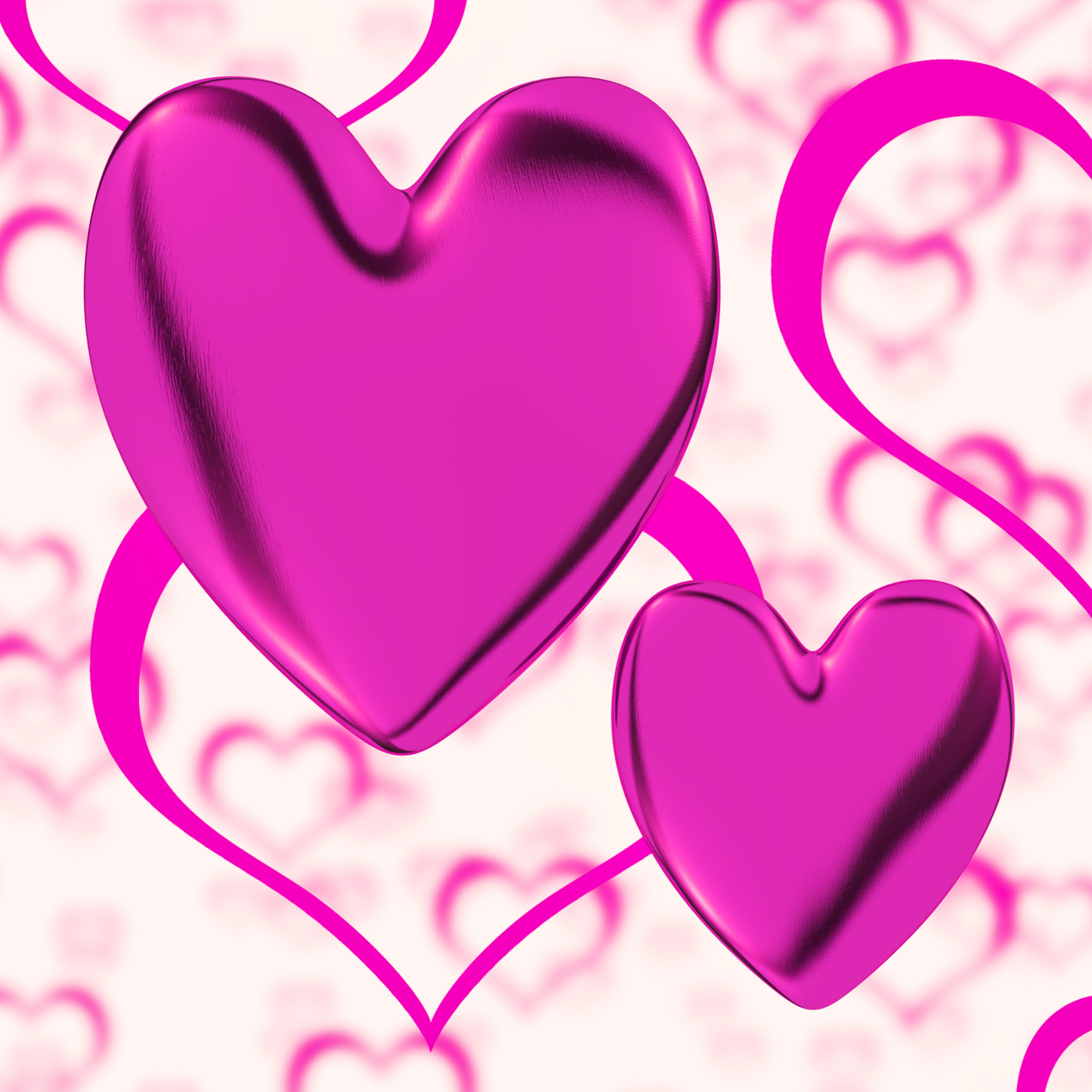 Mauve hearts on a heart background showing love romance and romantic f photo