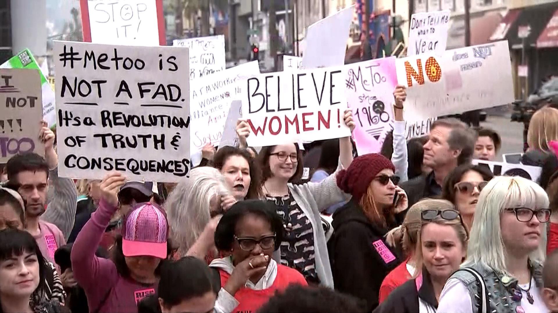 MeToo March Hits Hollywood Calling to End Sexual Harassment in the ...