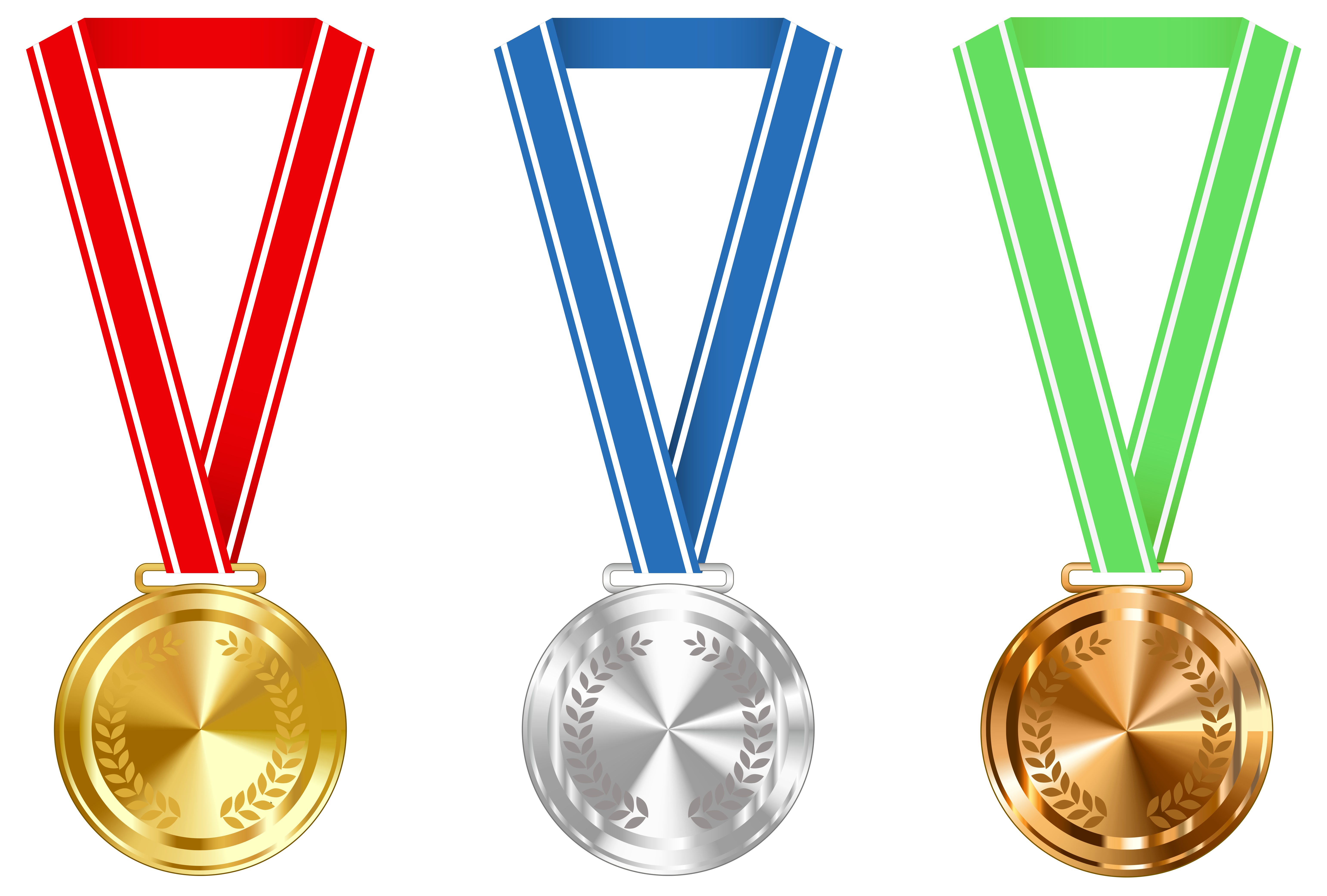 Gold Silver and Bronze Medals PNG Clipart Image | Gallery ...