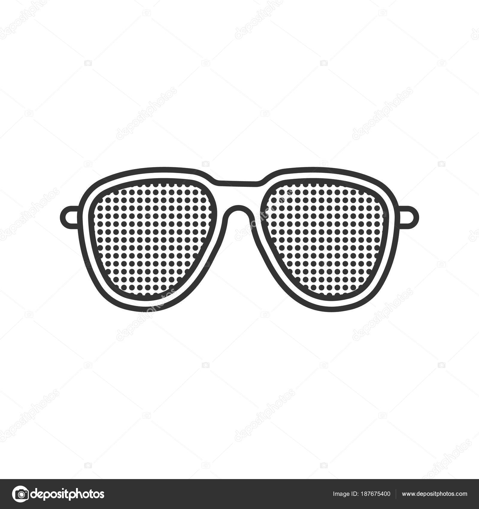 Pinhole Glasses Linear Icon Stenopeic Glasses Thin Line Illustration ...