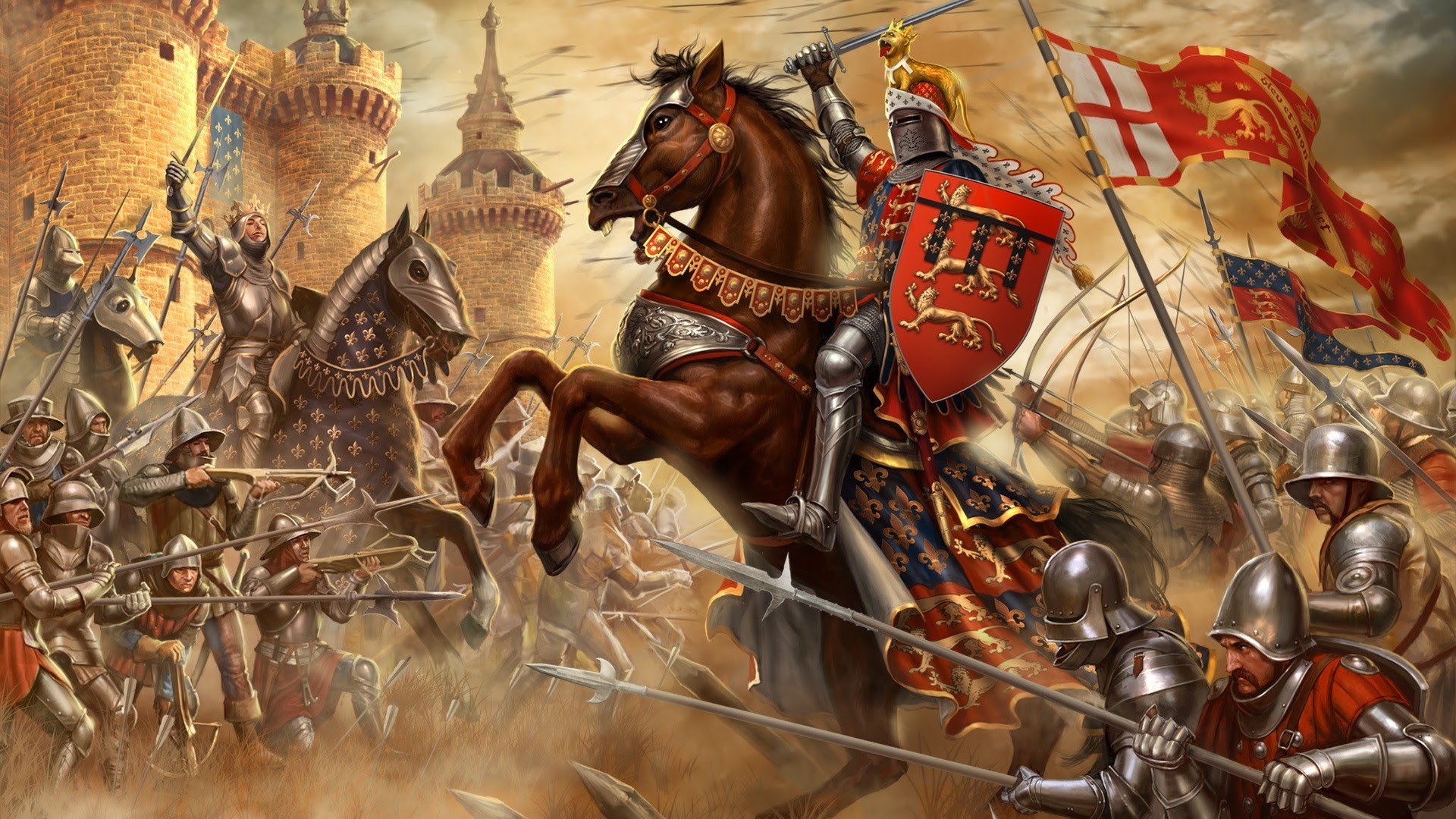 Medieval 1212 AD Mod online siege England VS Venice & Flandria - YouTube