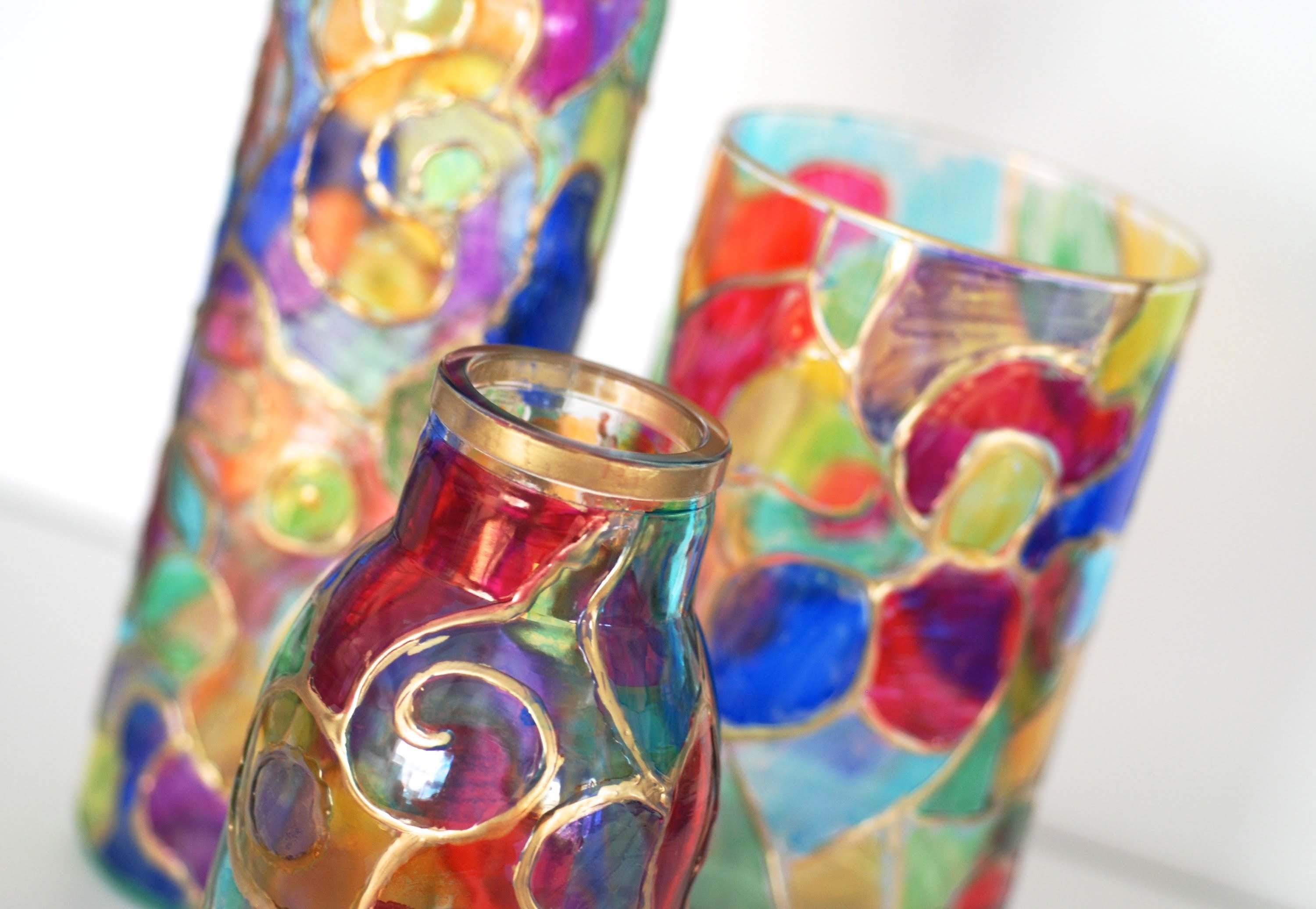 Creating Stained Glass Jars with Copics - YouTube