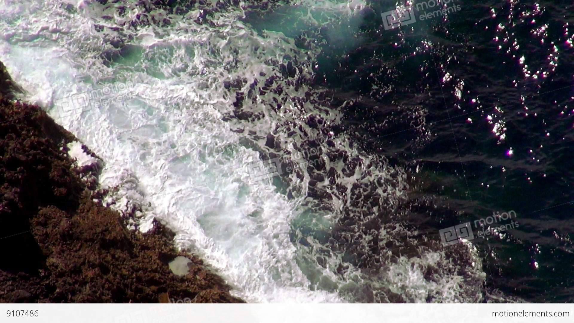 Breaking Ocean Waves At The Cliffs Aerial Shot The Mediterranean Sea ...